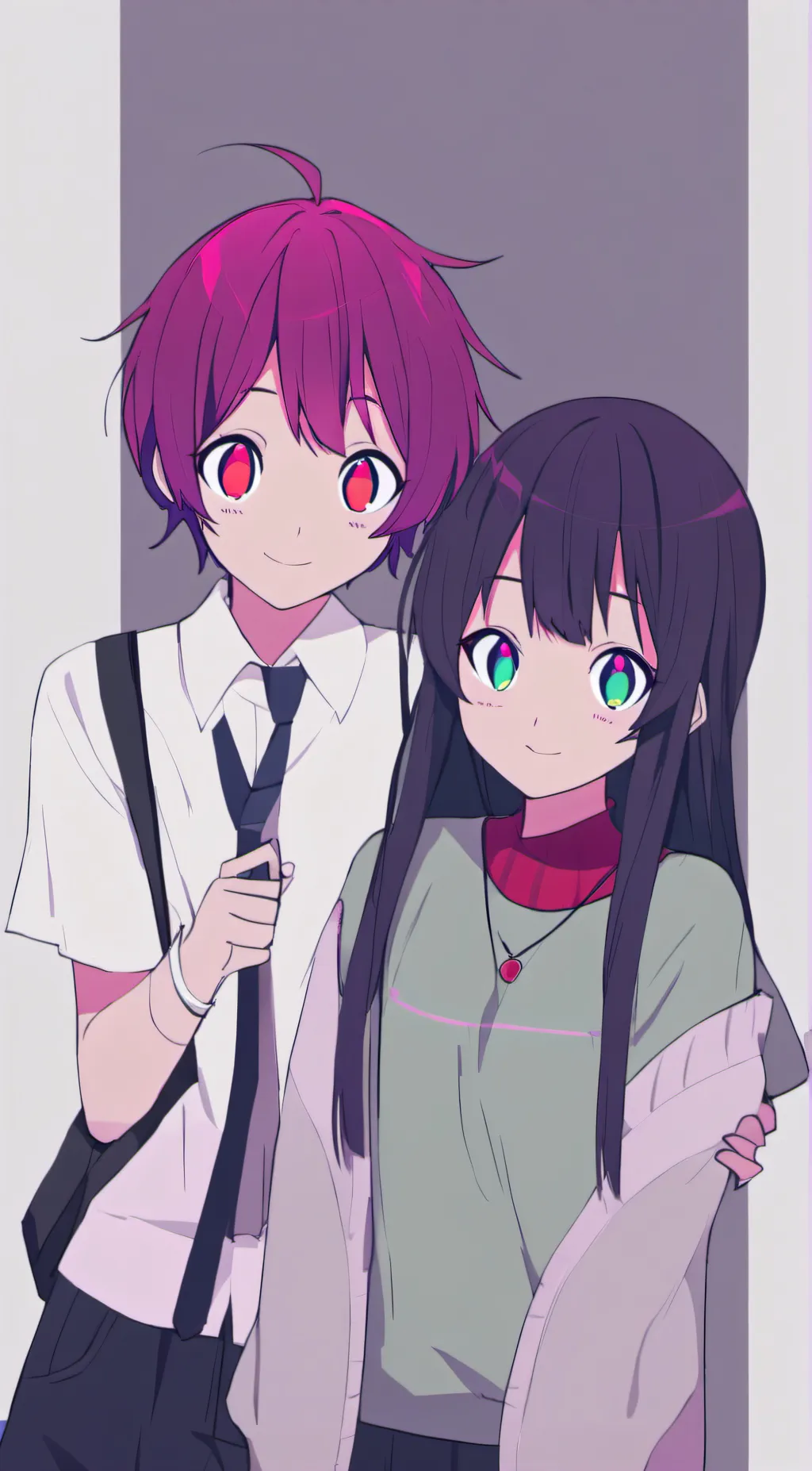 ai character: meet they smiley background