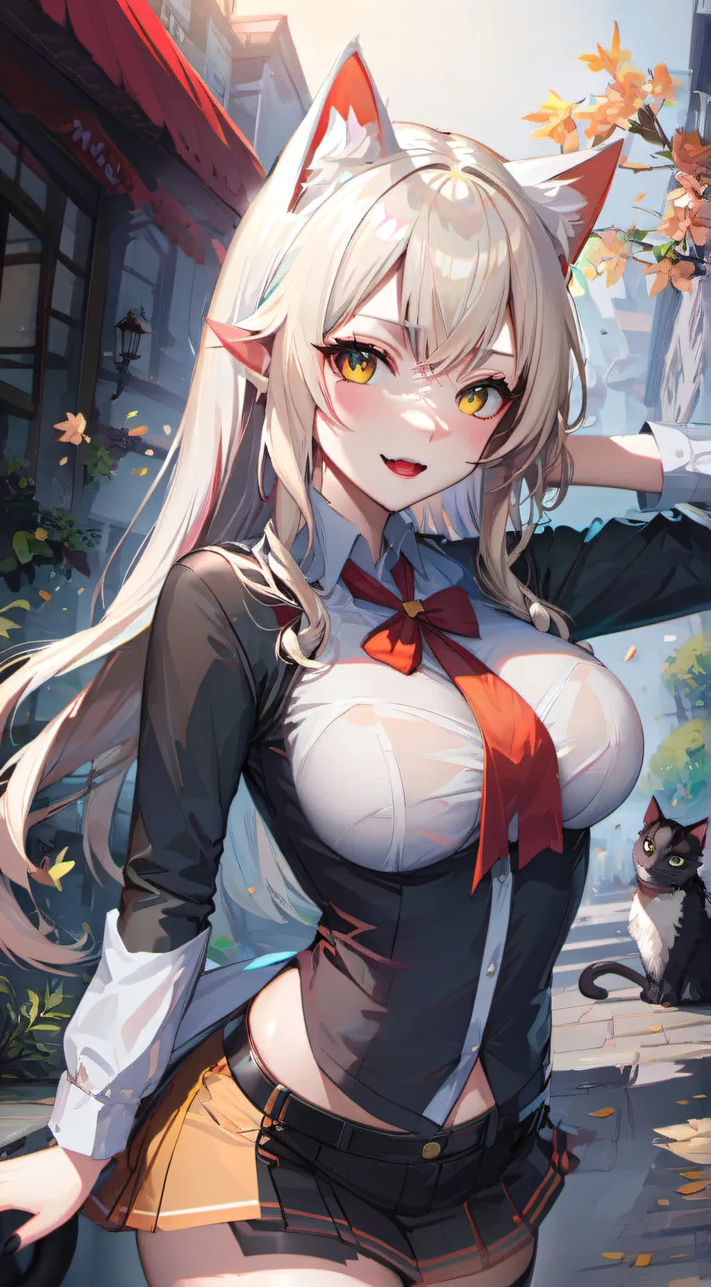 ai character: Gay cat girl background