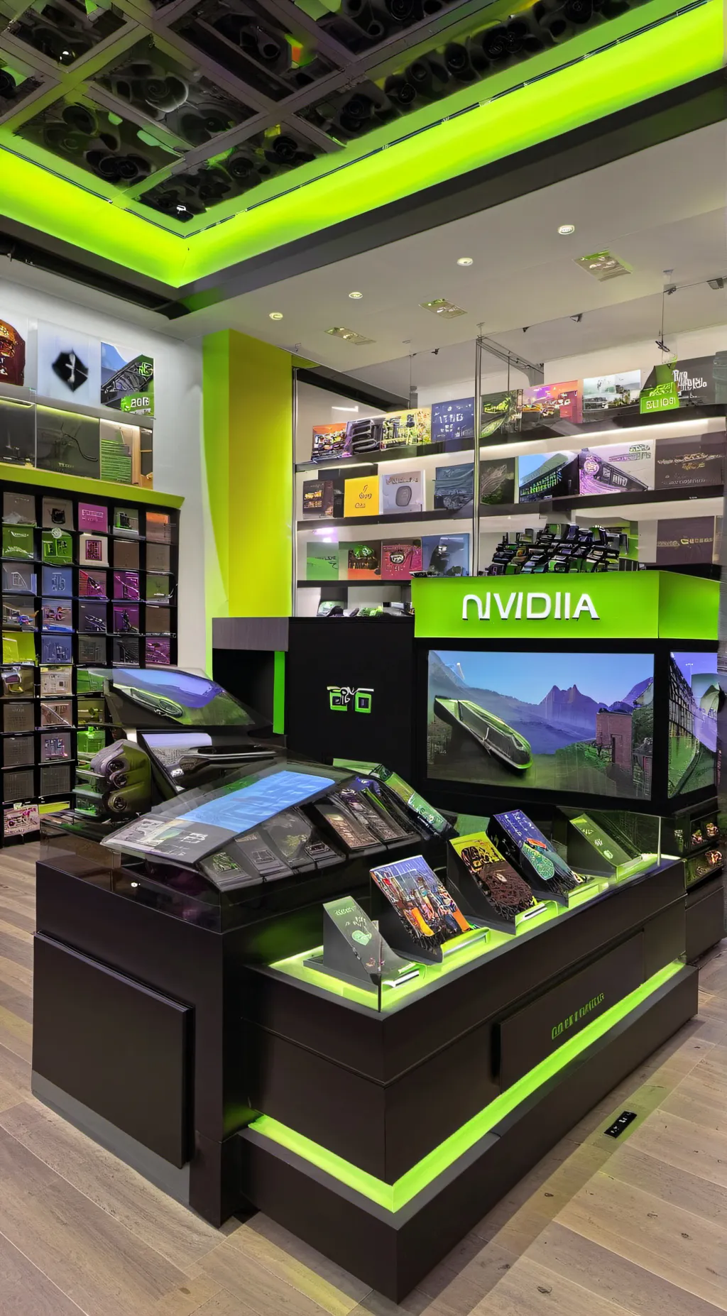 ai character: Nvidia Store background