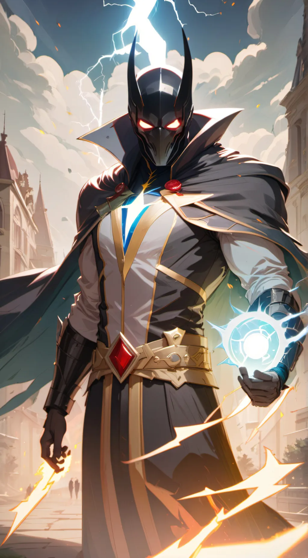 ai character: Thunderclap background