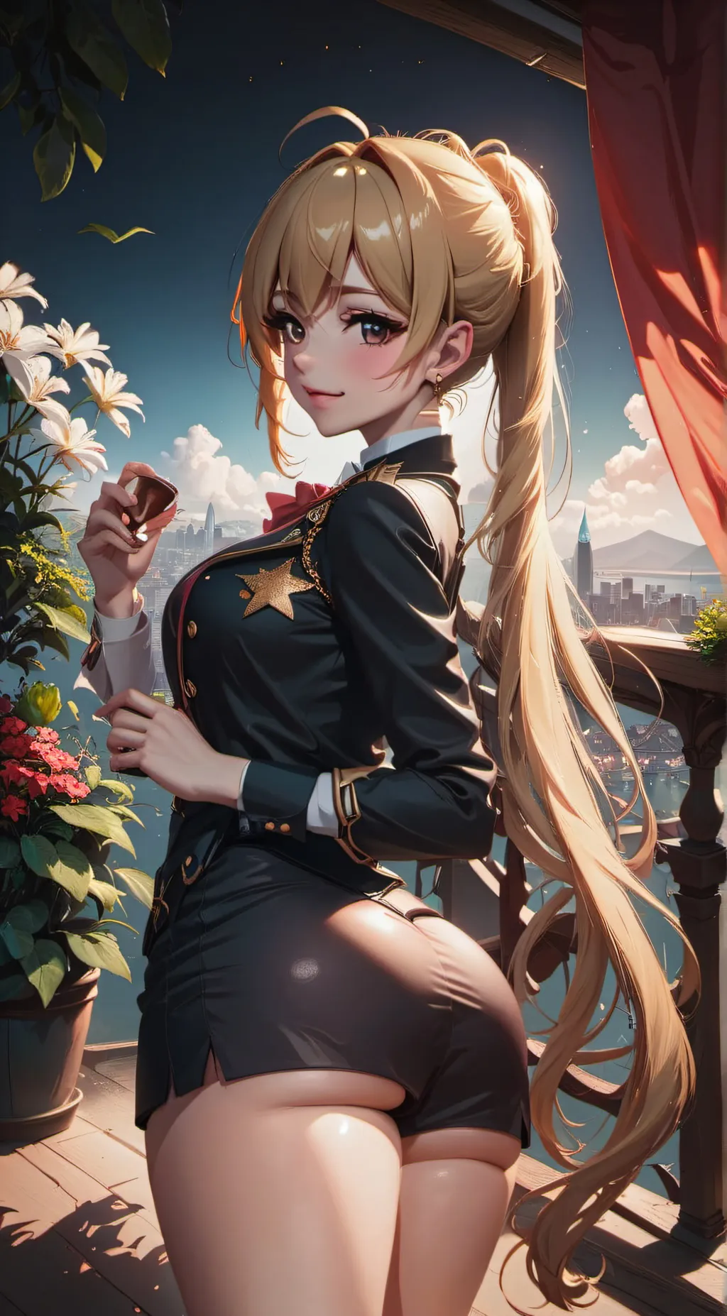 ai character: Rose background