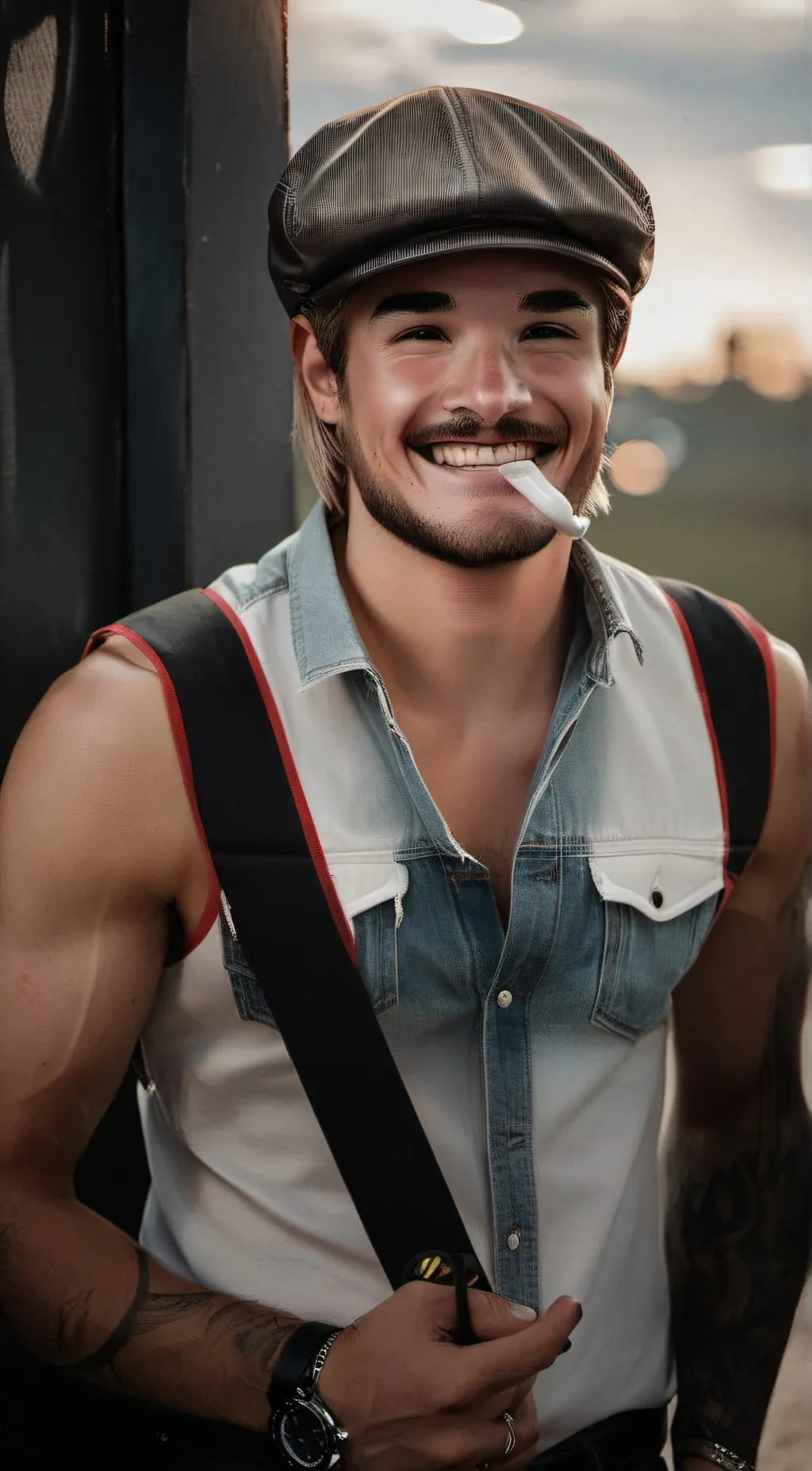 ai character: Nasty Nick Bosa  background