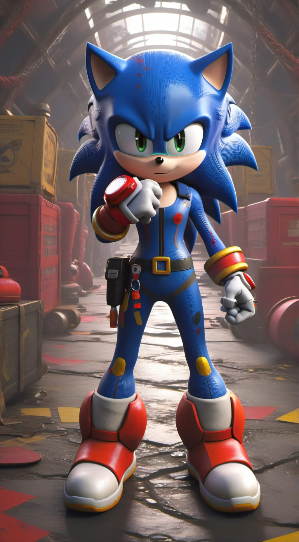ai character: Sonic prime collab background