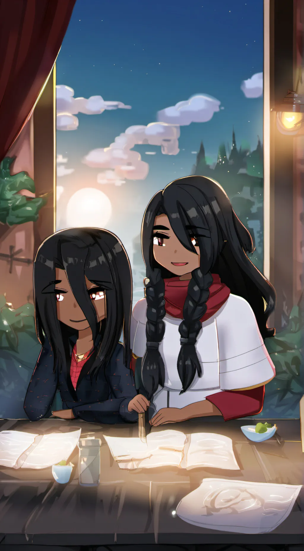 ai character: Melanie and Melody background