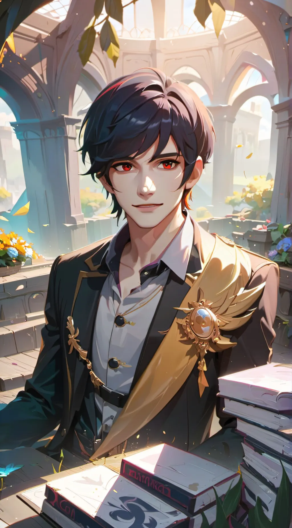 ai character: Thats not emo😐 background