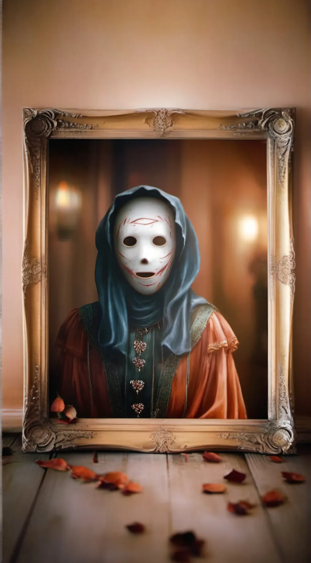 ai character: Haunted Painting background