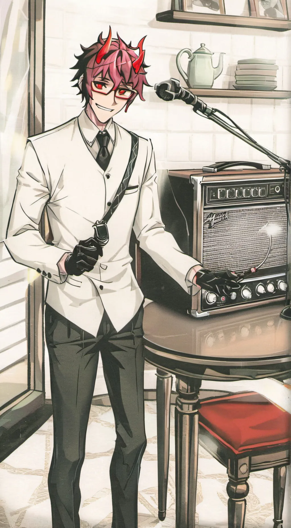 ai character: Alister husba Hote background