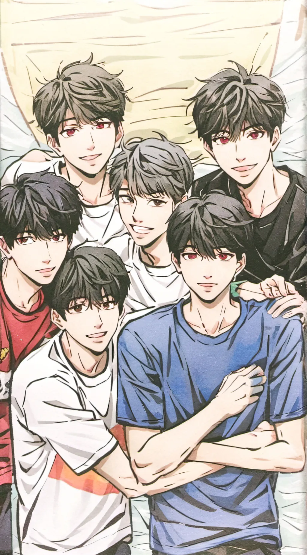 ai character: 6 boys background