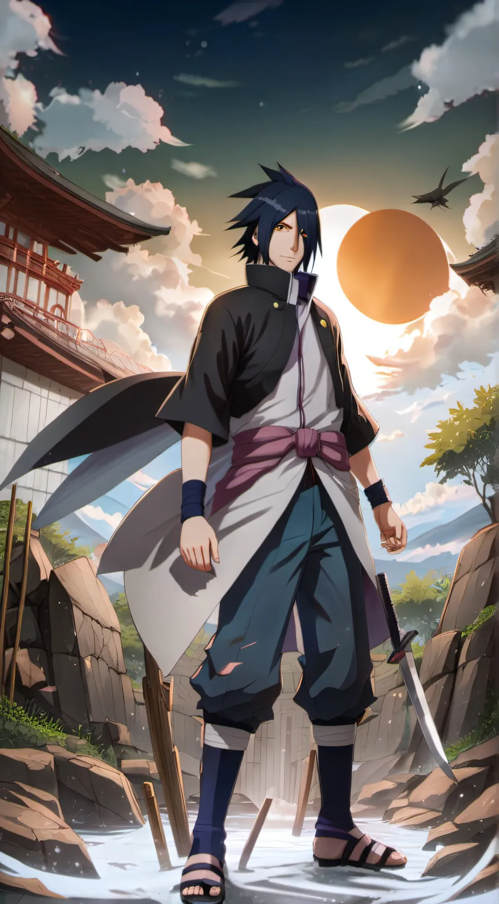 ai character: Sasuke Uchiha  background