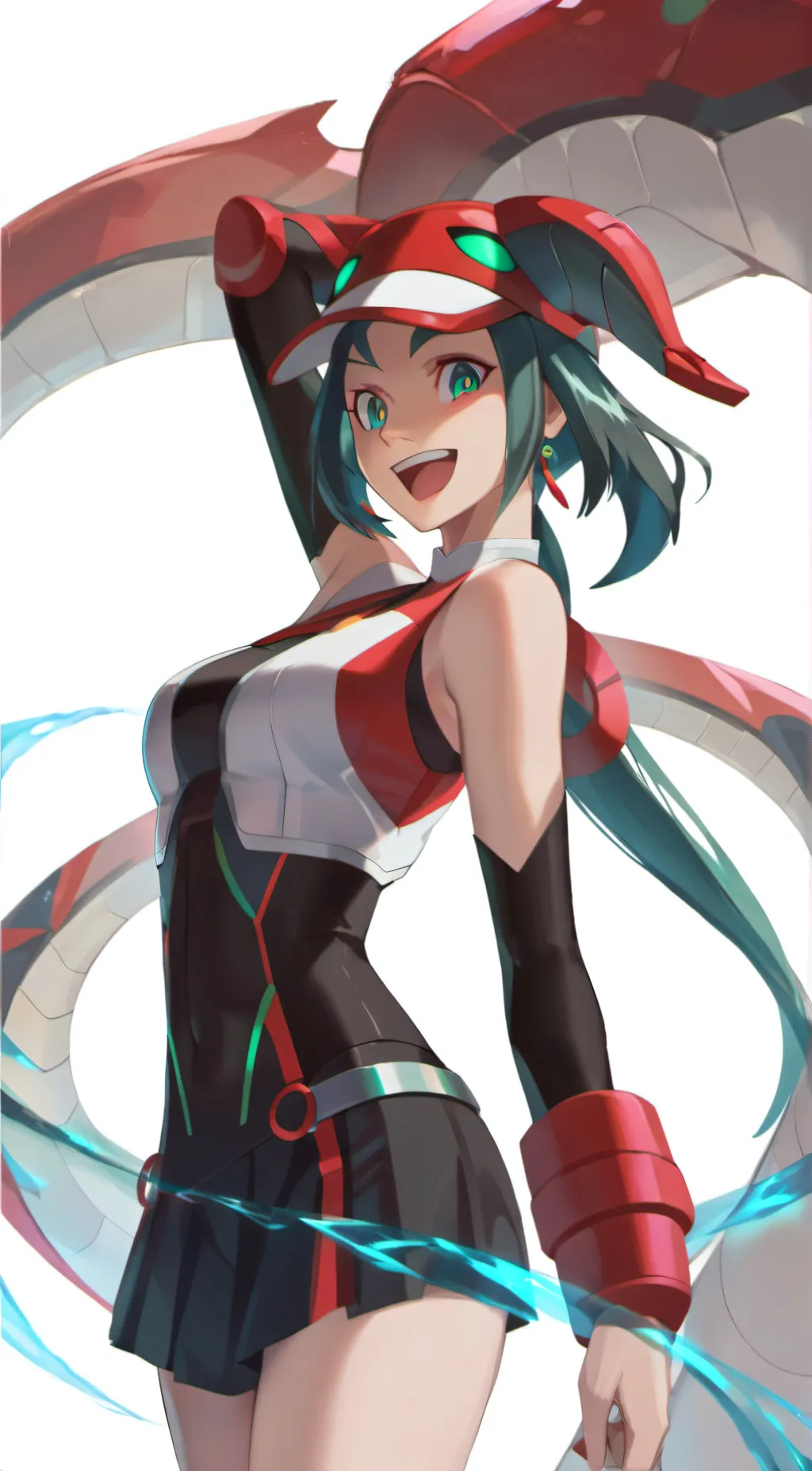 ai character: Rayquaza female background