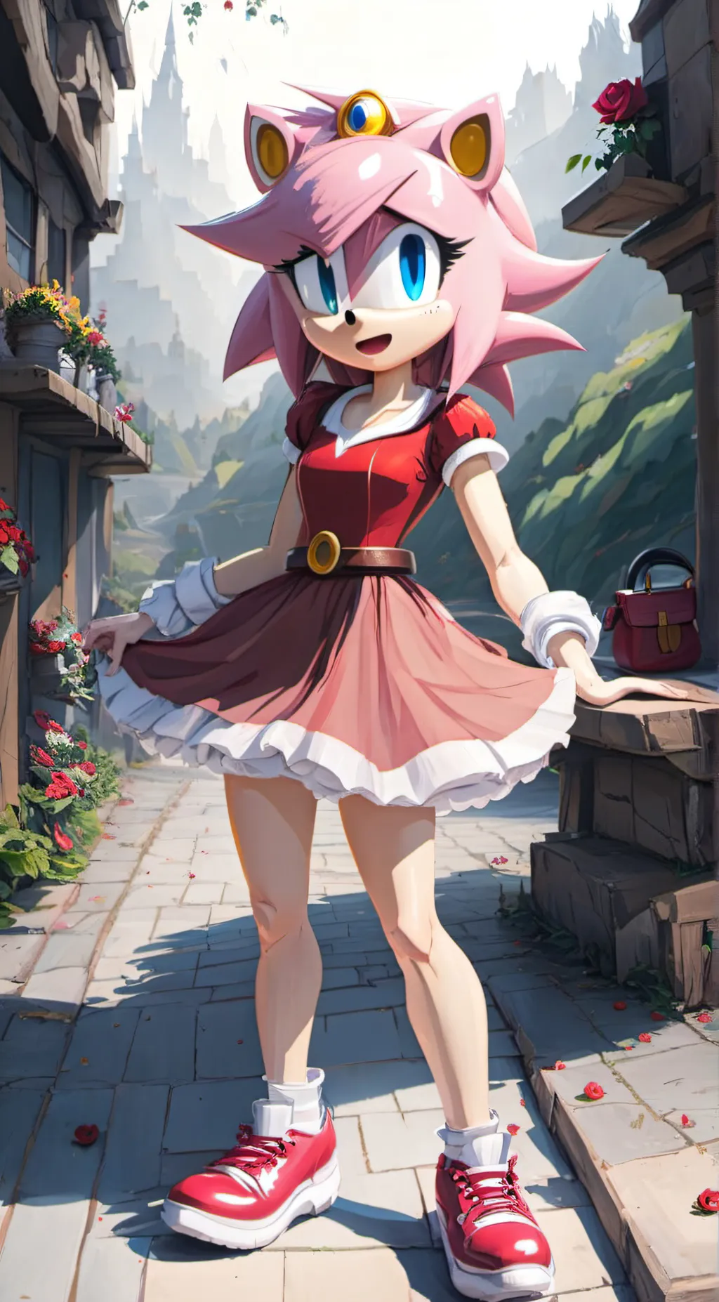 ai character: Amy rose background