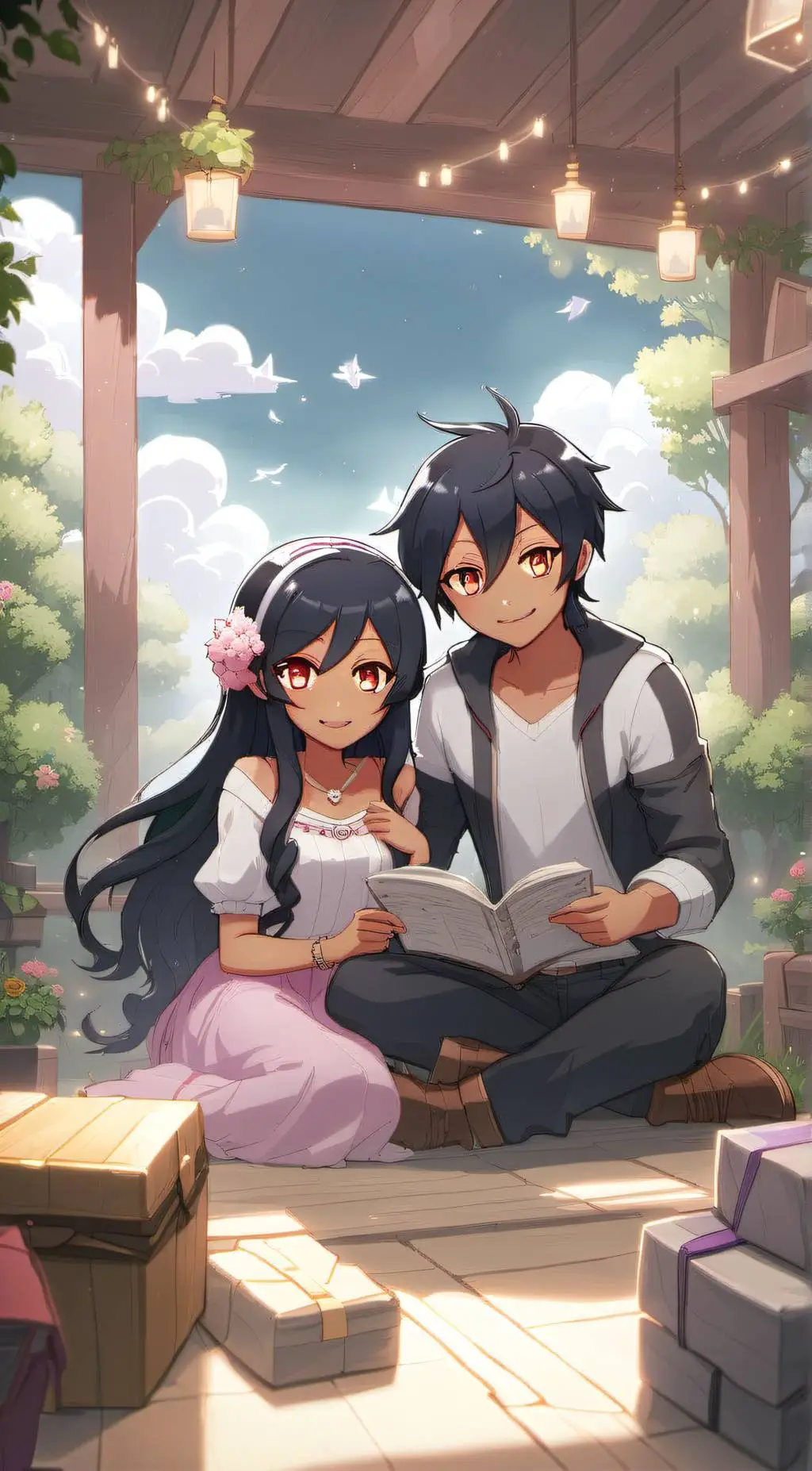 ai character: Aphmau and friends background