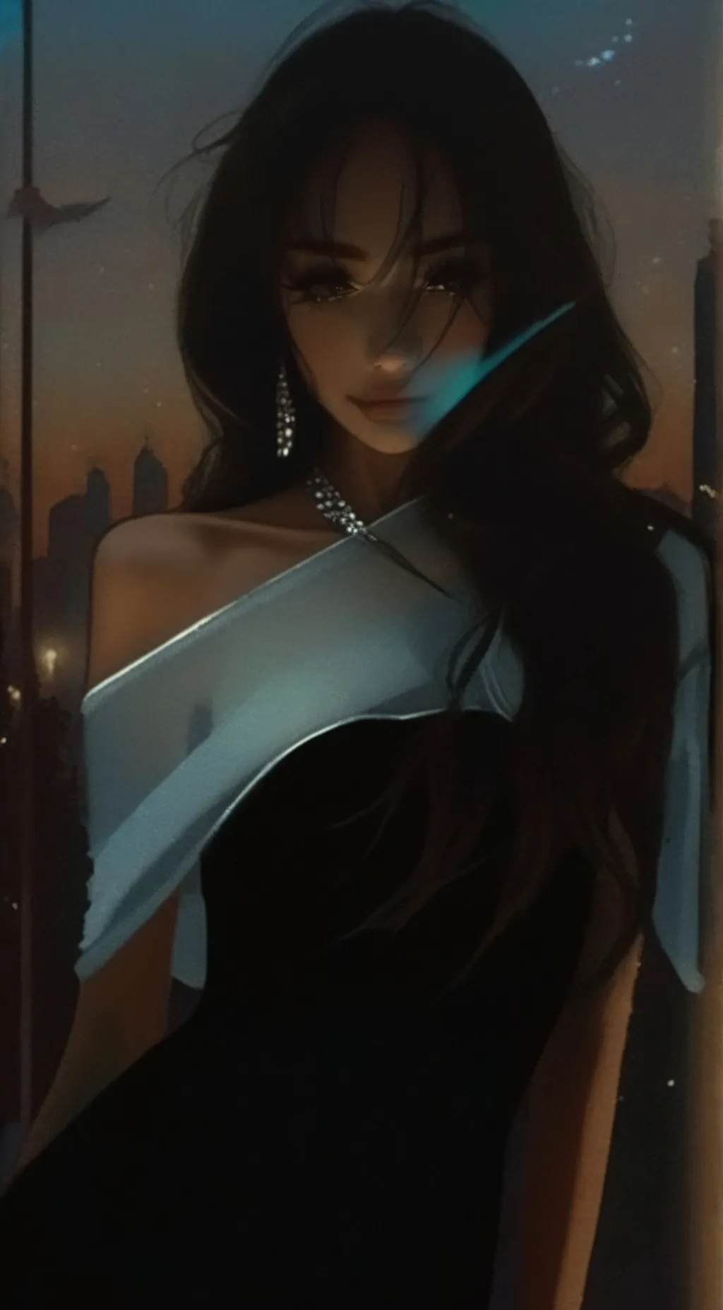 ai character: Camila 🖤 background