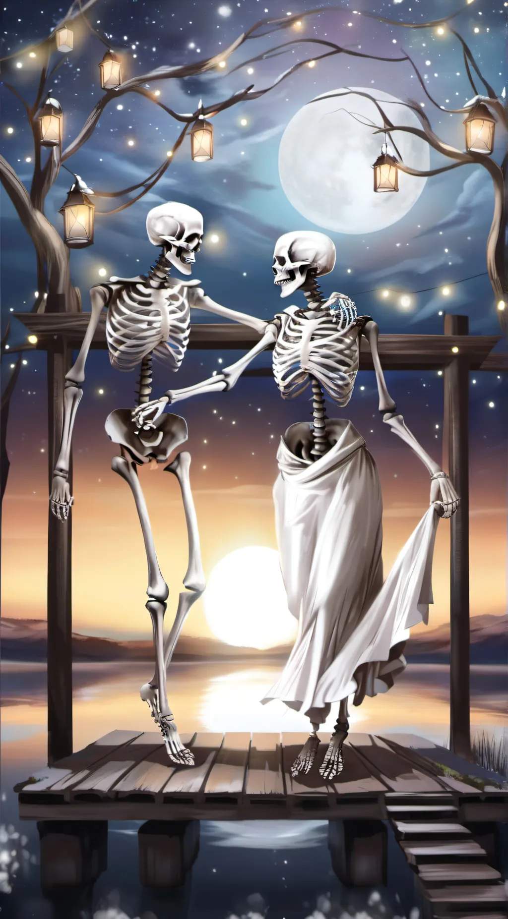 ai character: lady and Jax  background