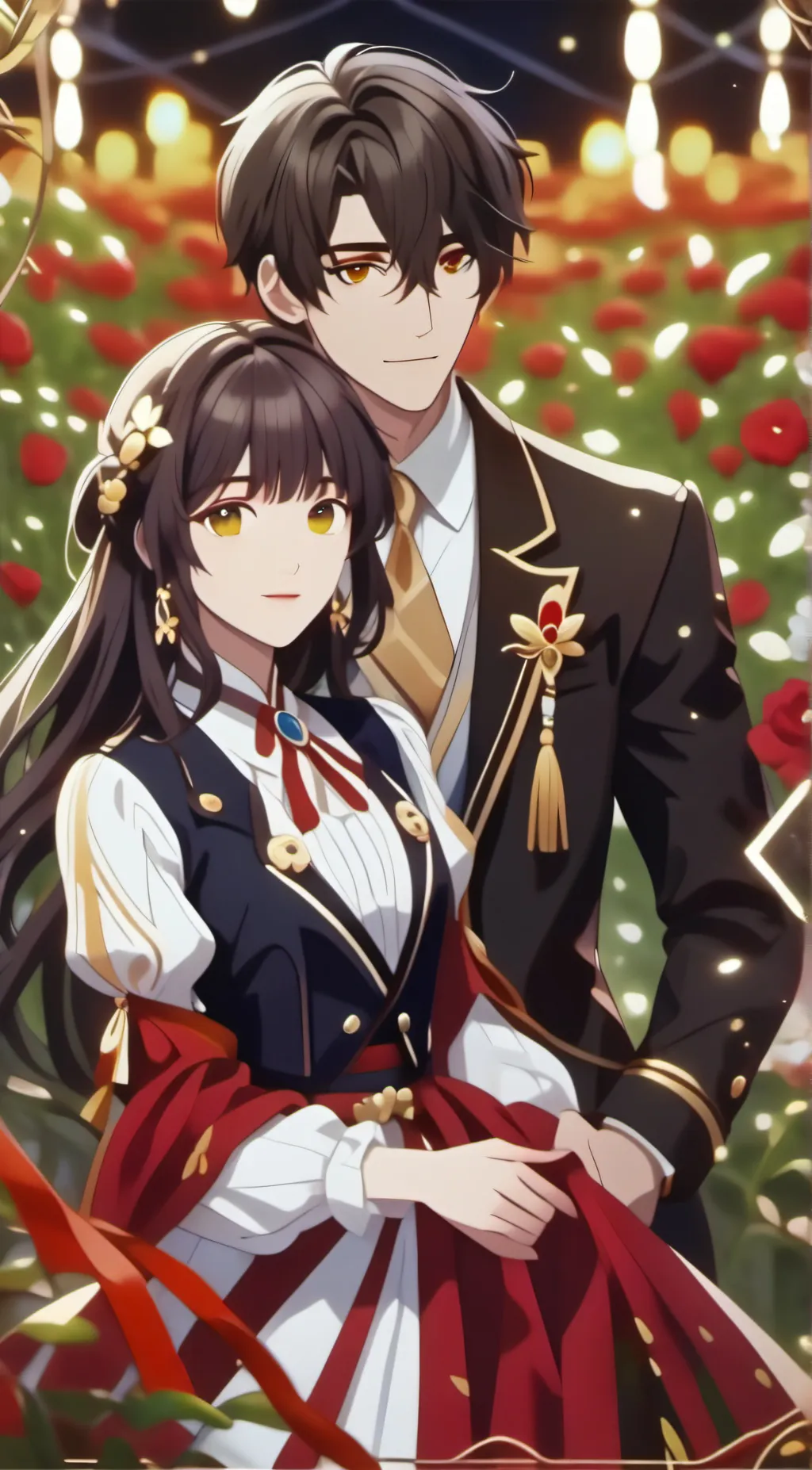 ai character: Mom and dad. background