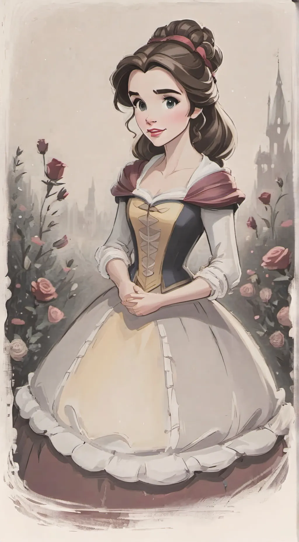 ai character: Belle  background