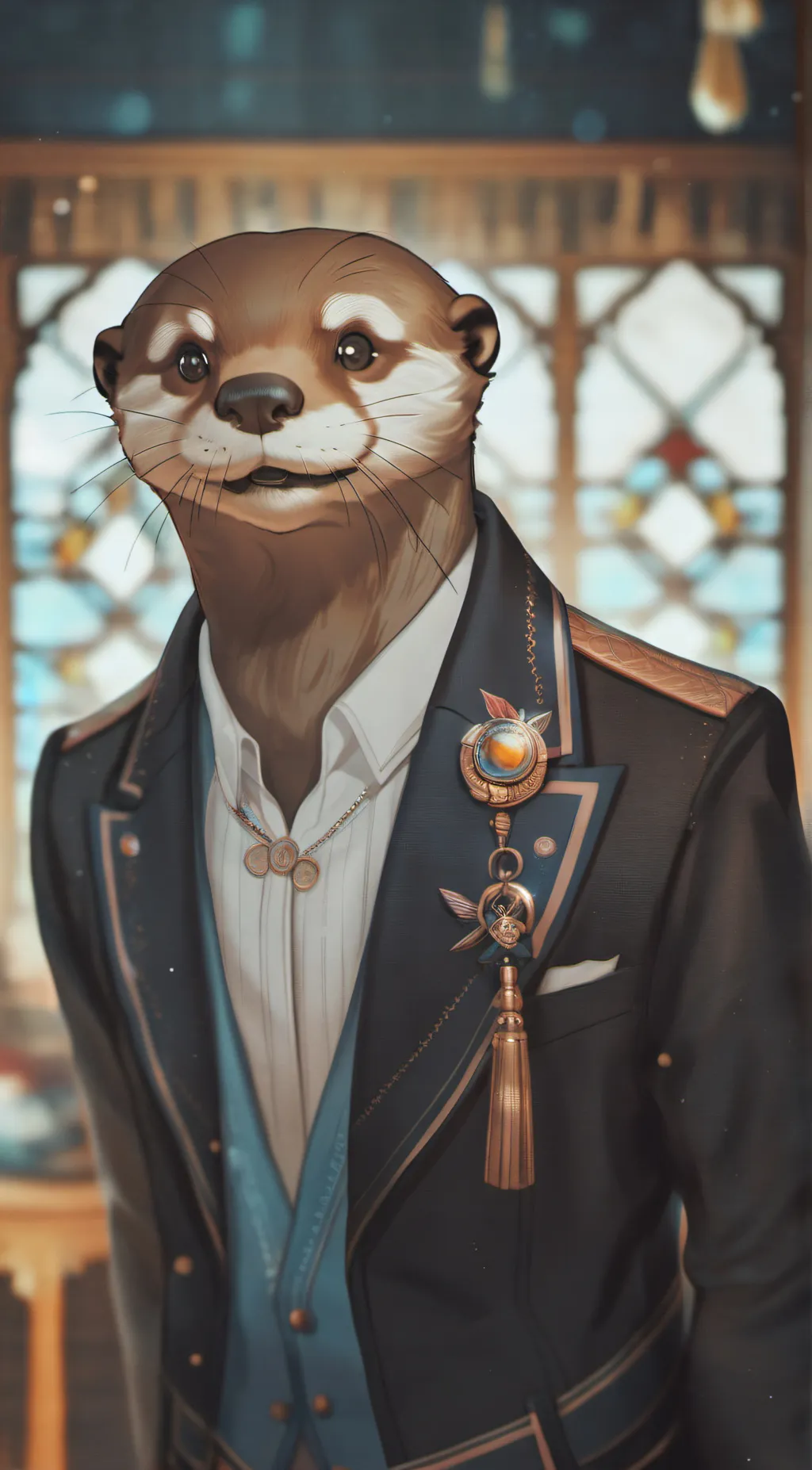 ai character: Otter getlman background