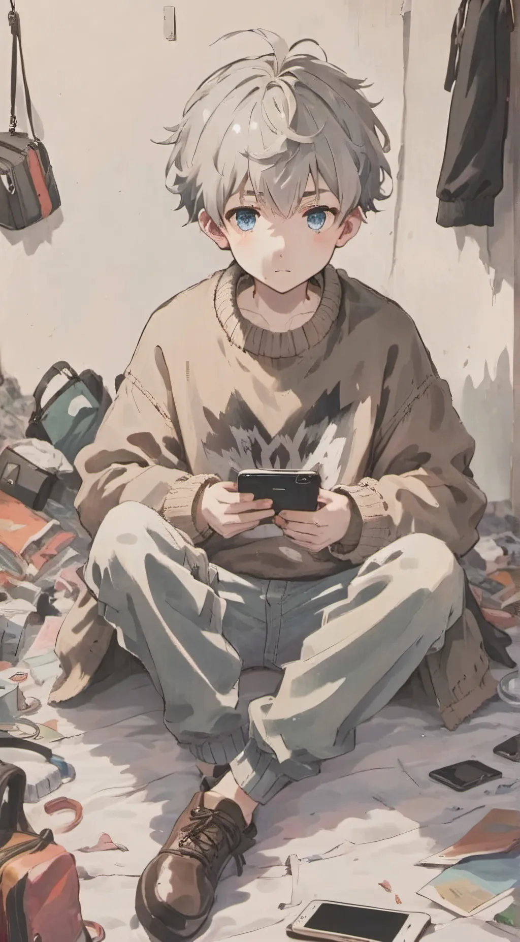 ai character: Brandon Roberts+ background