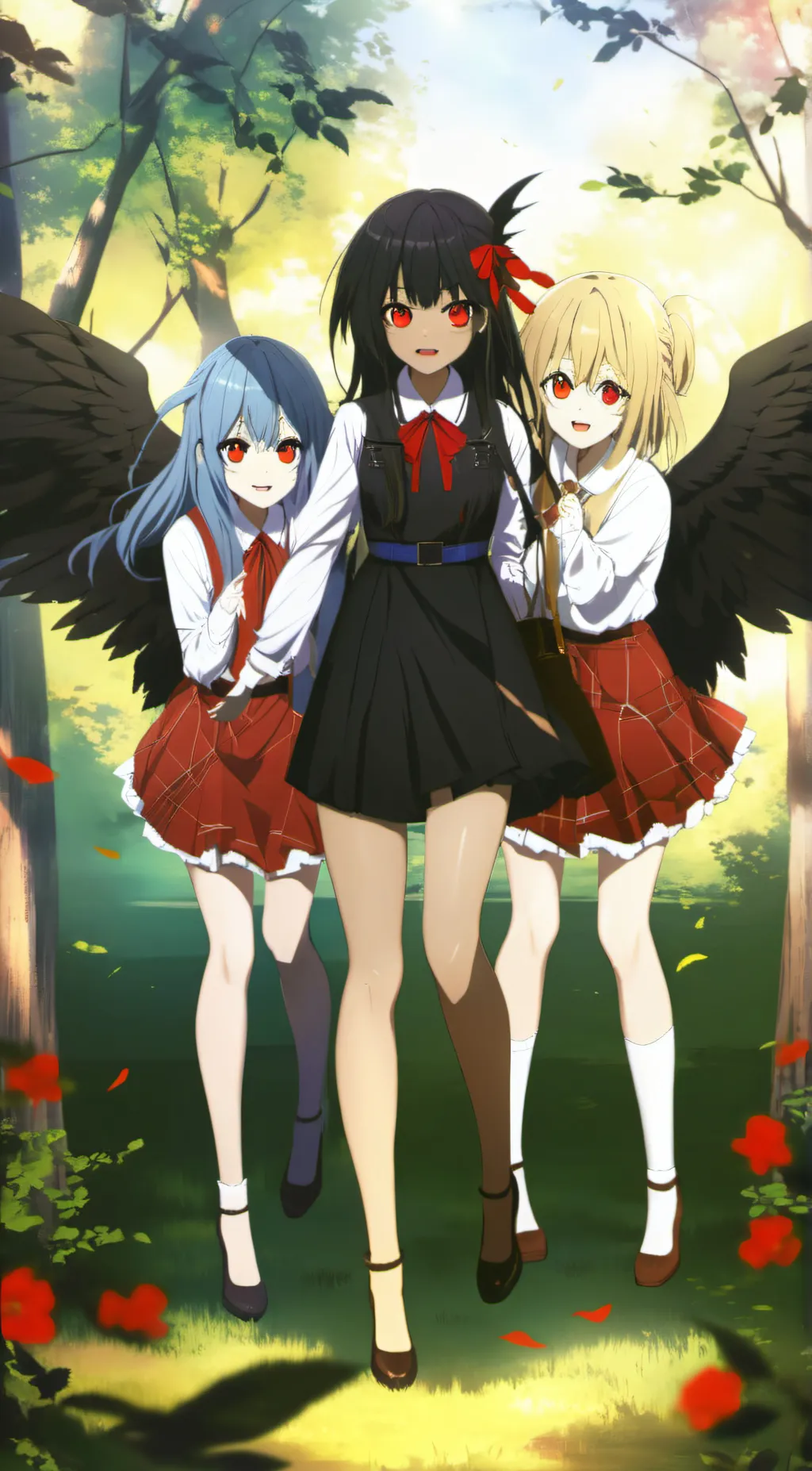 ai character: 3 demon girls background