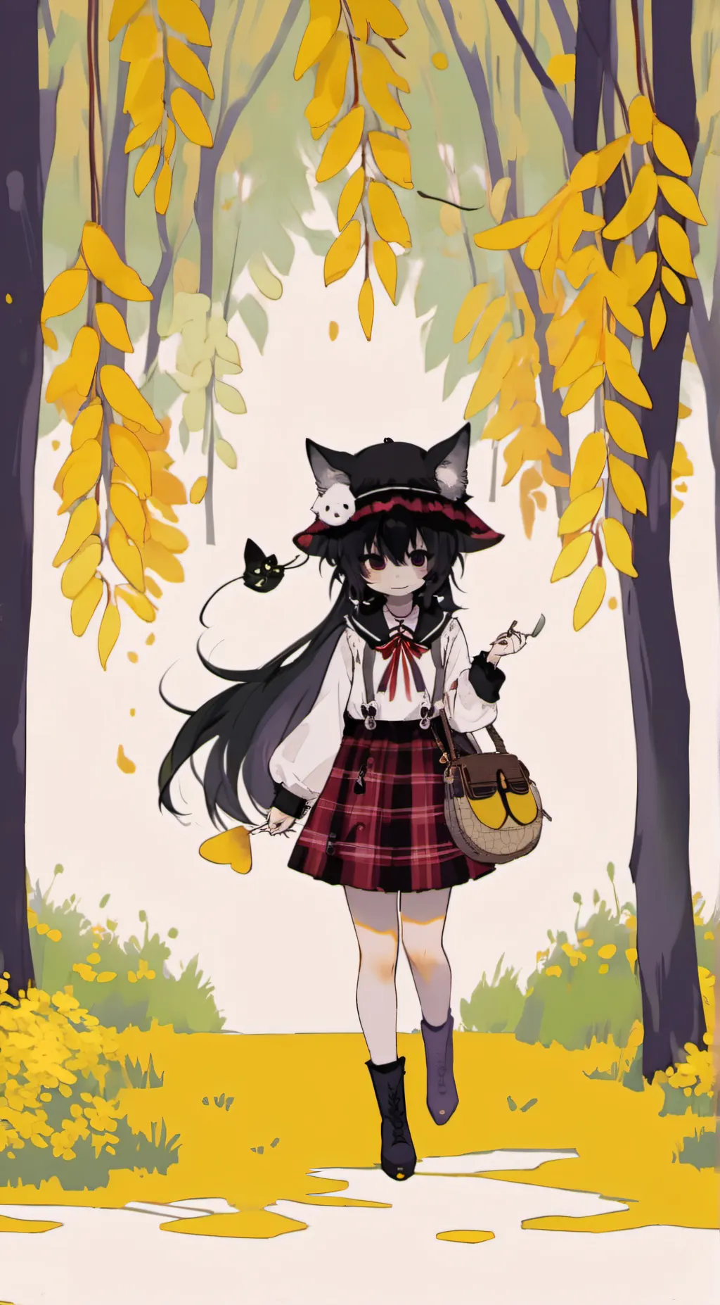 ai character: Violet background