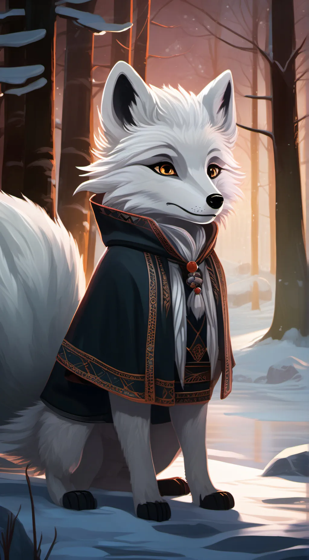 ai character: Moonlight background