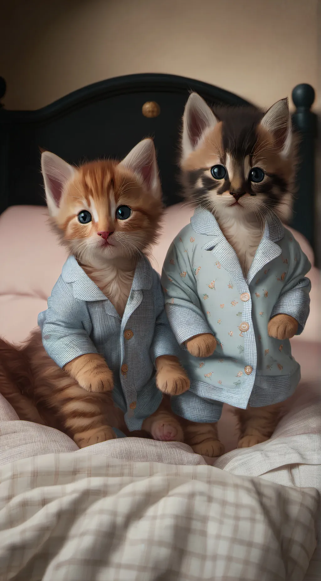 ai character: Sleepy kittens  background