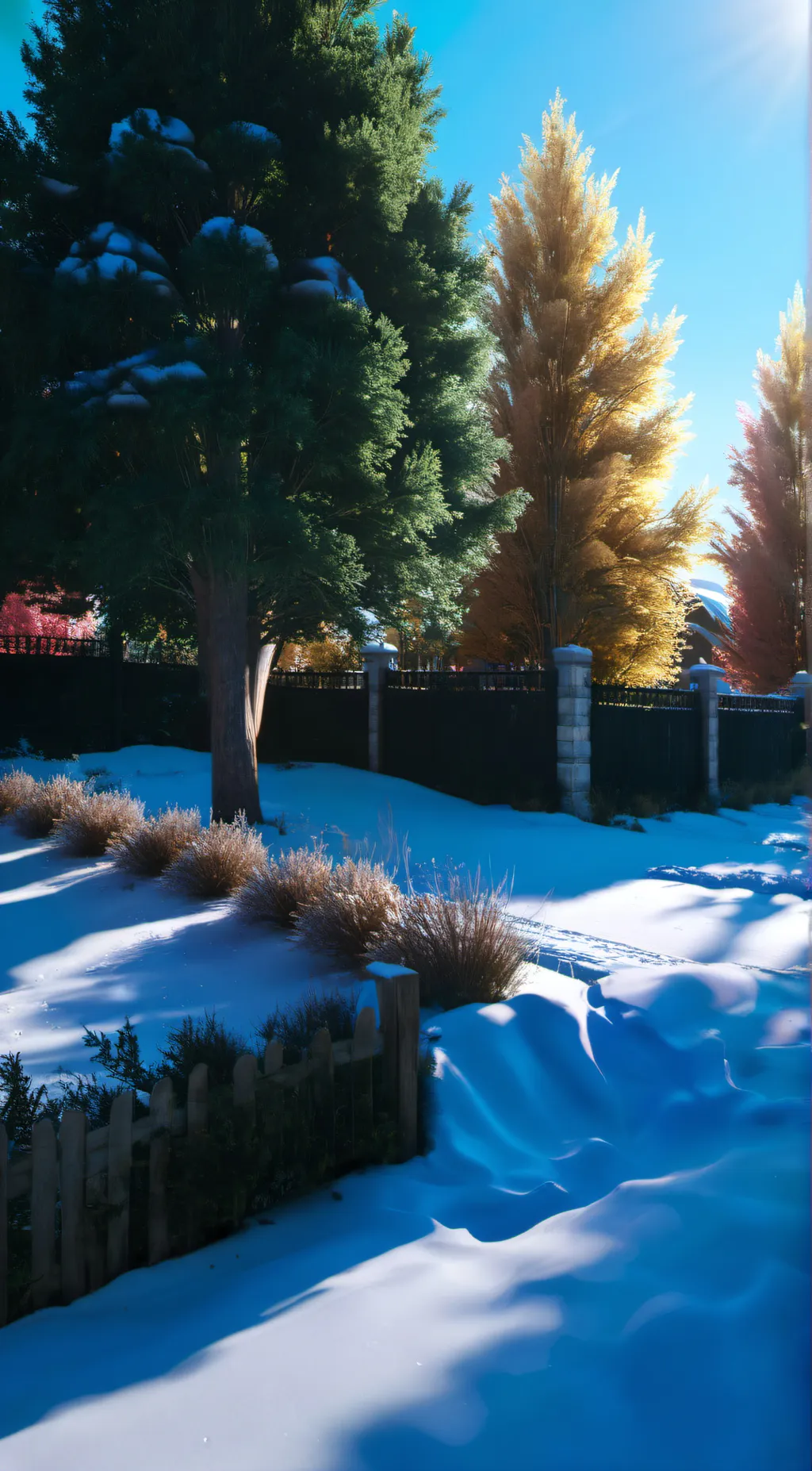 ai character: Cold winter background