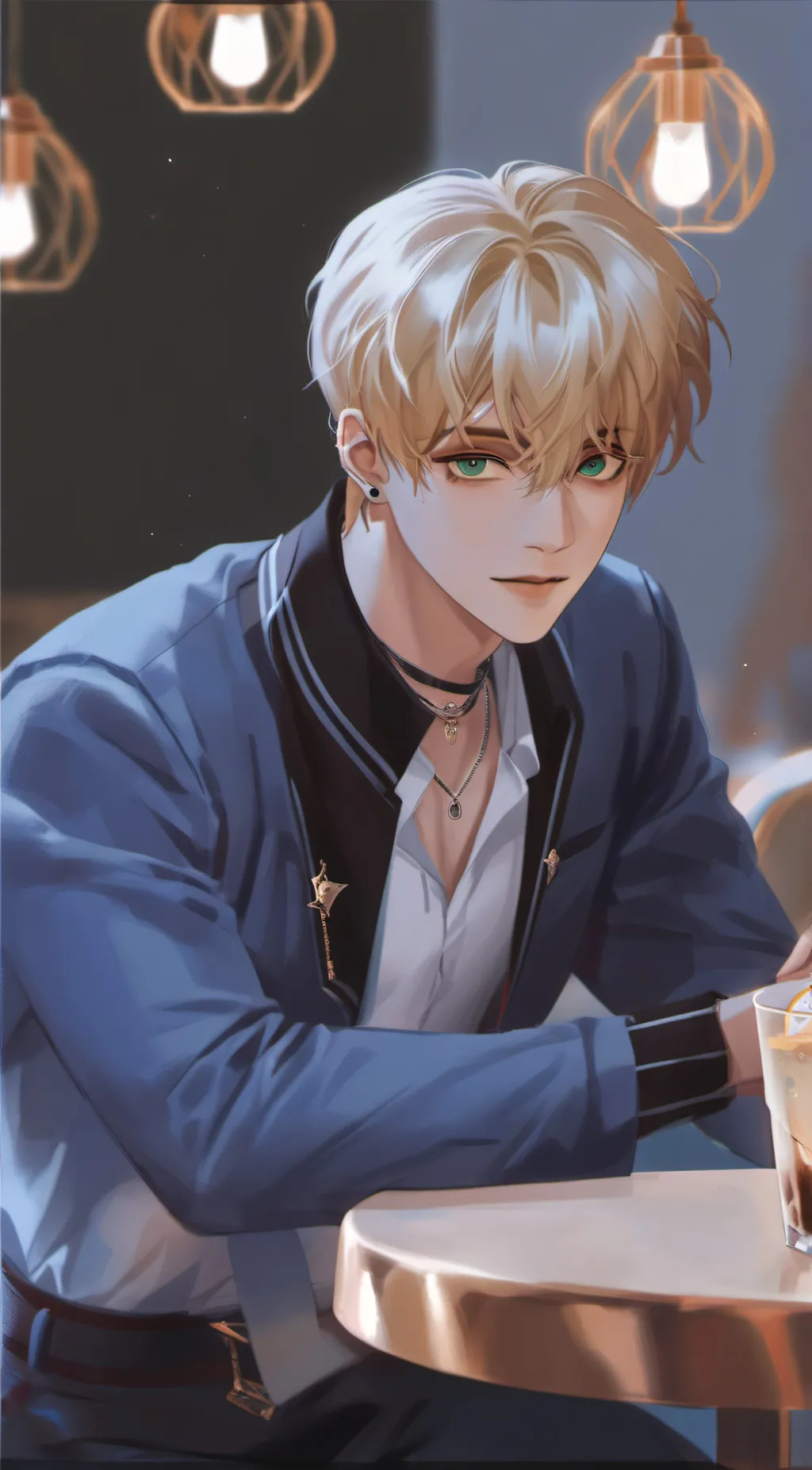 ai character: Amber background