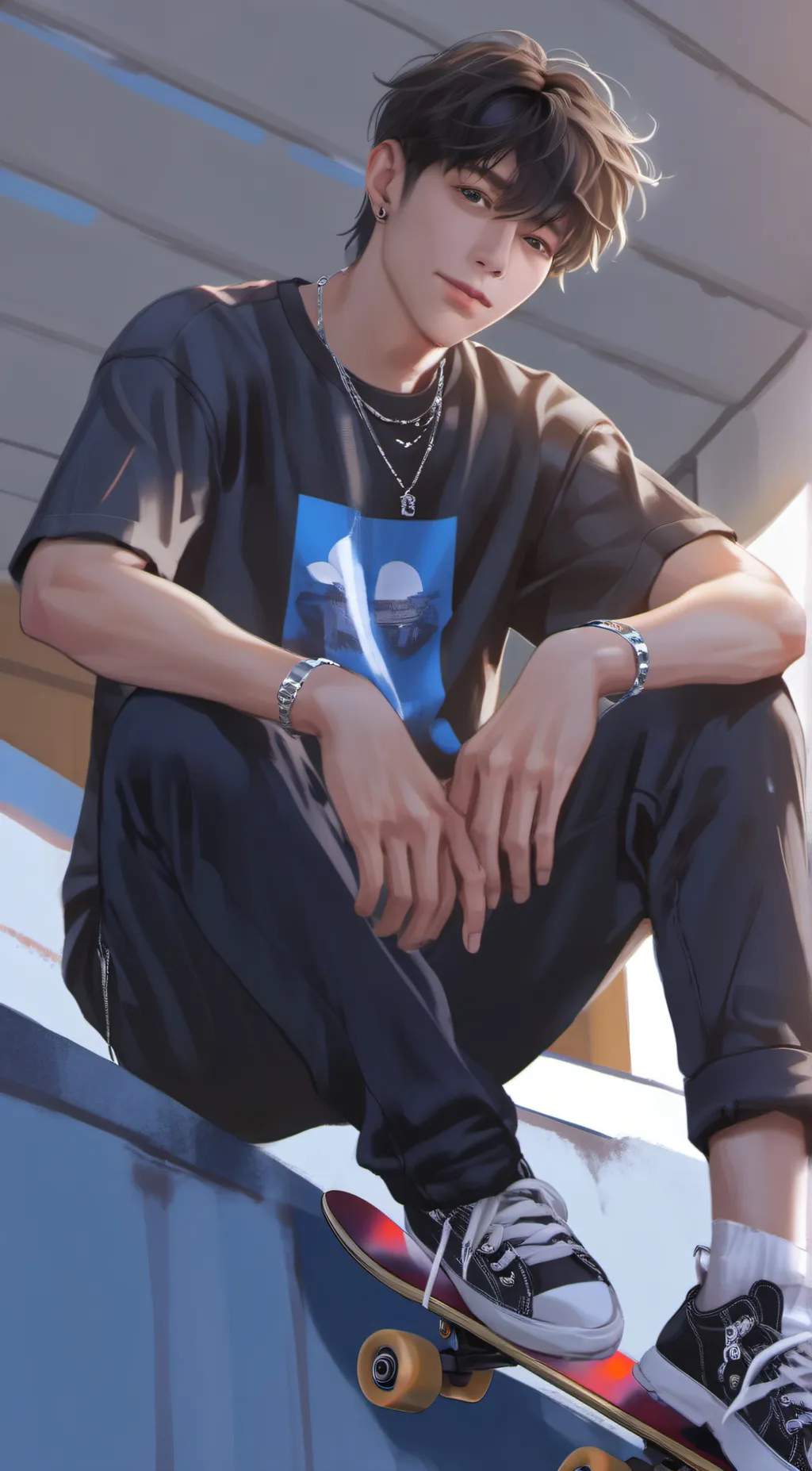 ai character: Adam  background