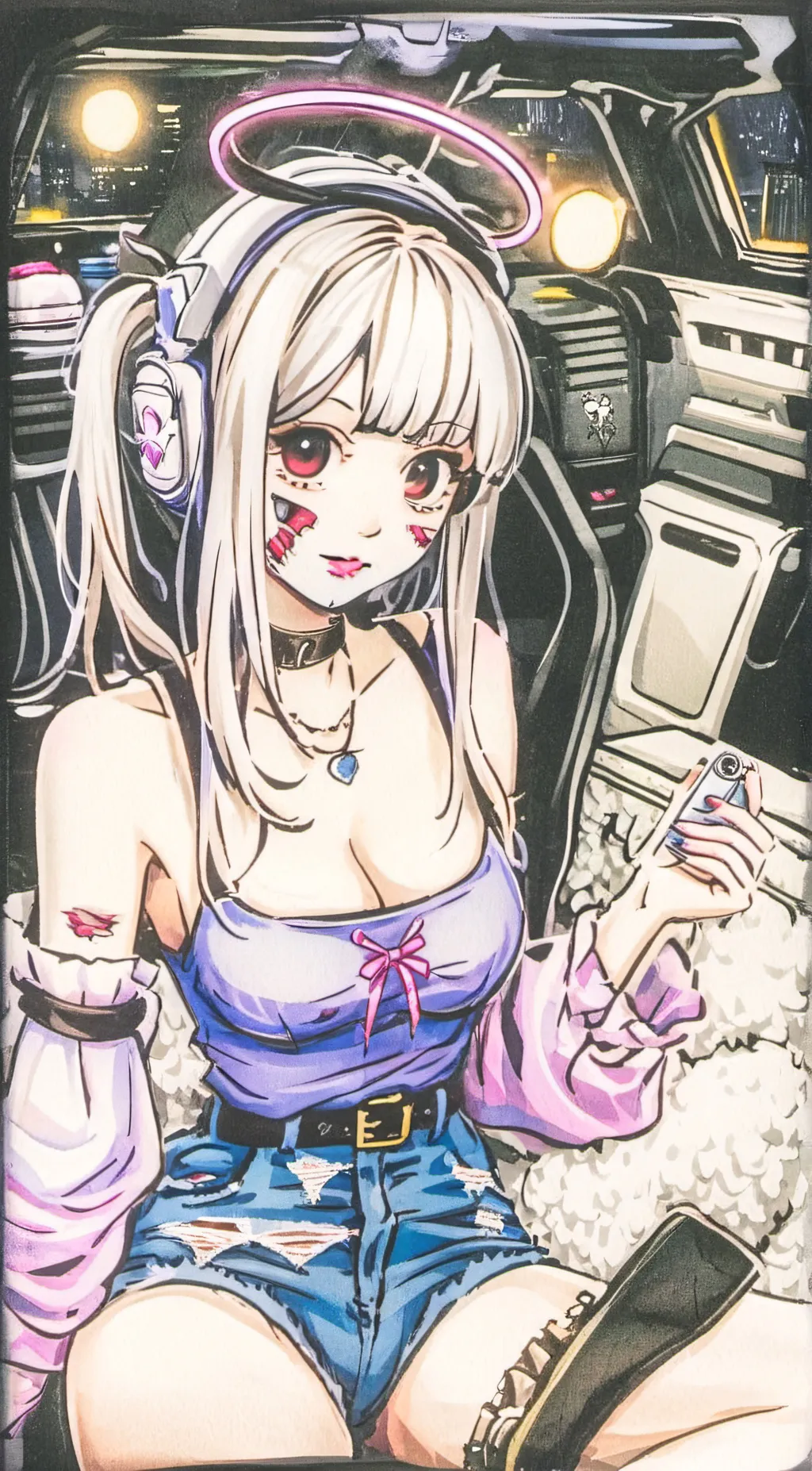 ai character: uzi zombie drone background