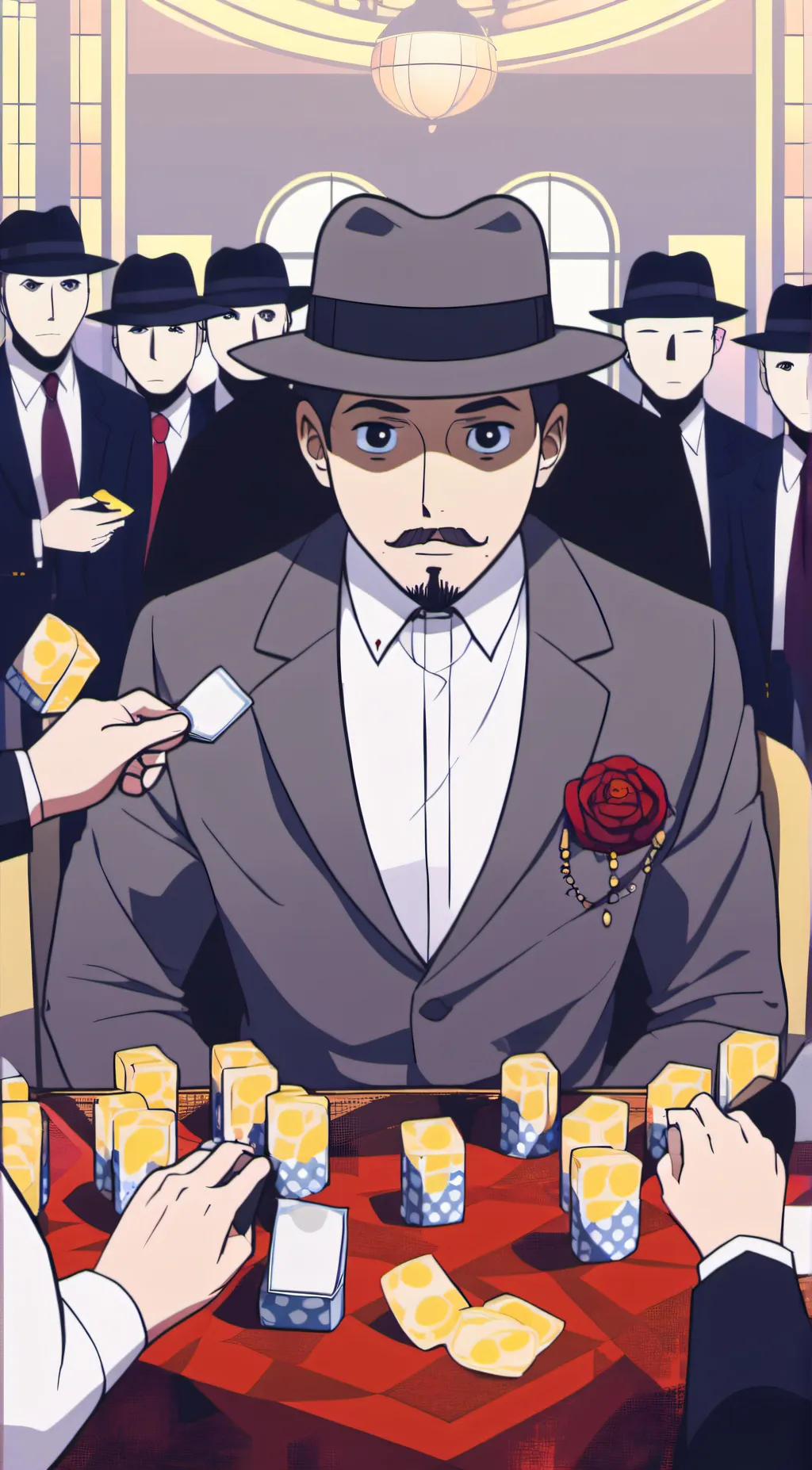 ai character: Mafia boss  background