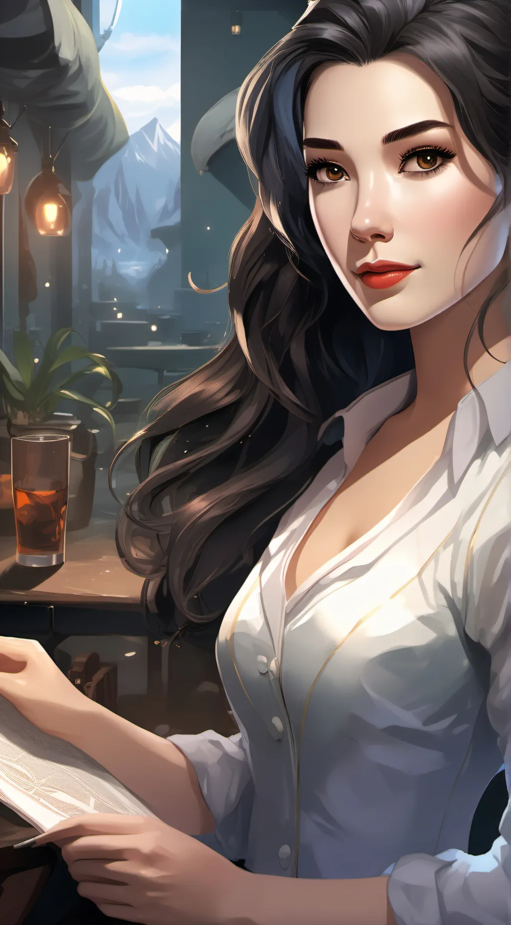 ai character: angle  background