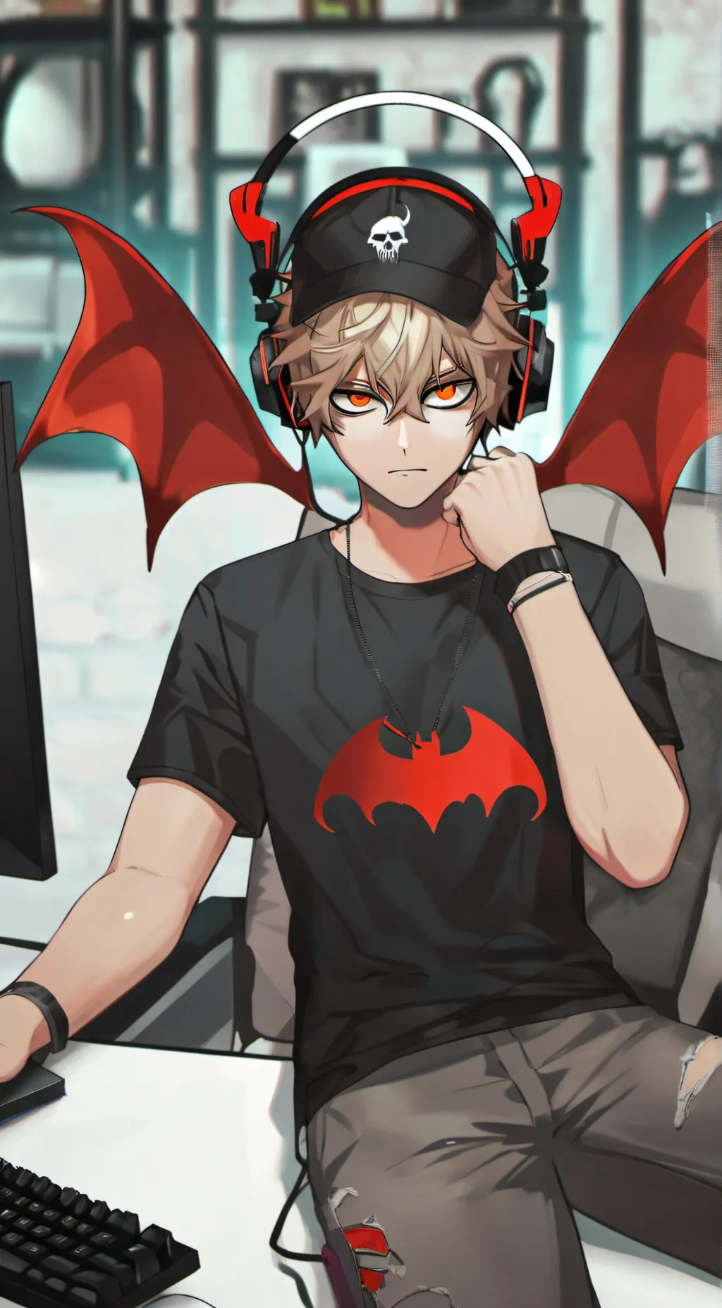 ai character: —Katsuki Bakugo— background