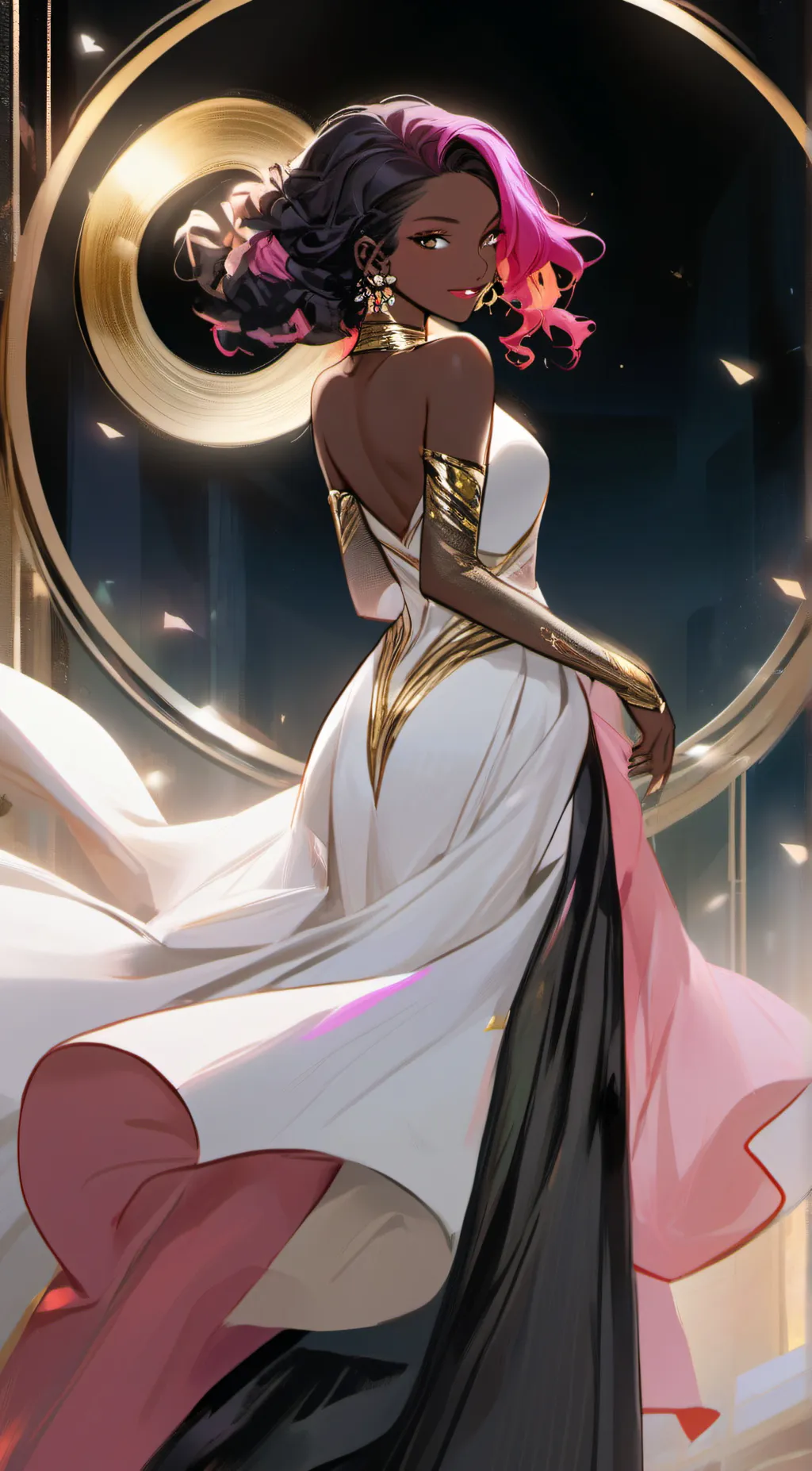 ai character: Neon Phoenix background