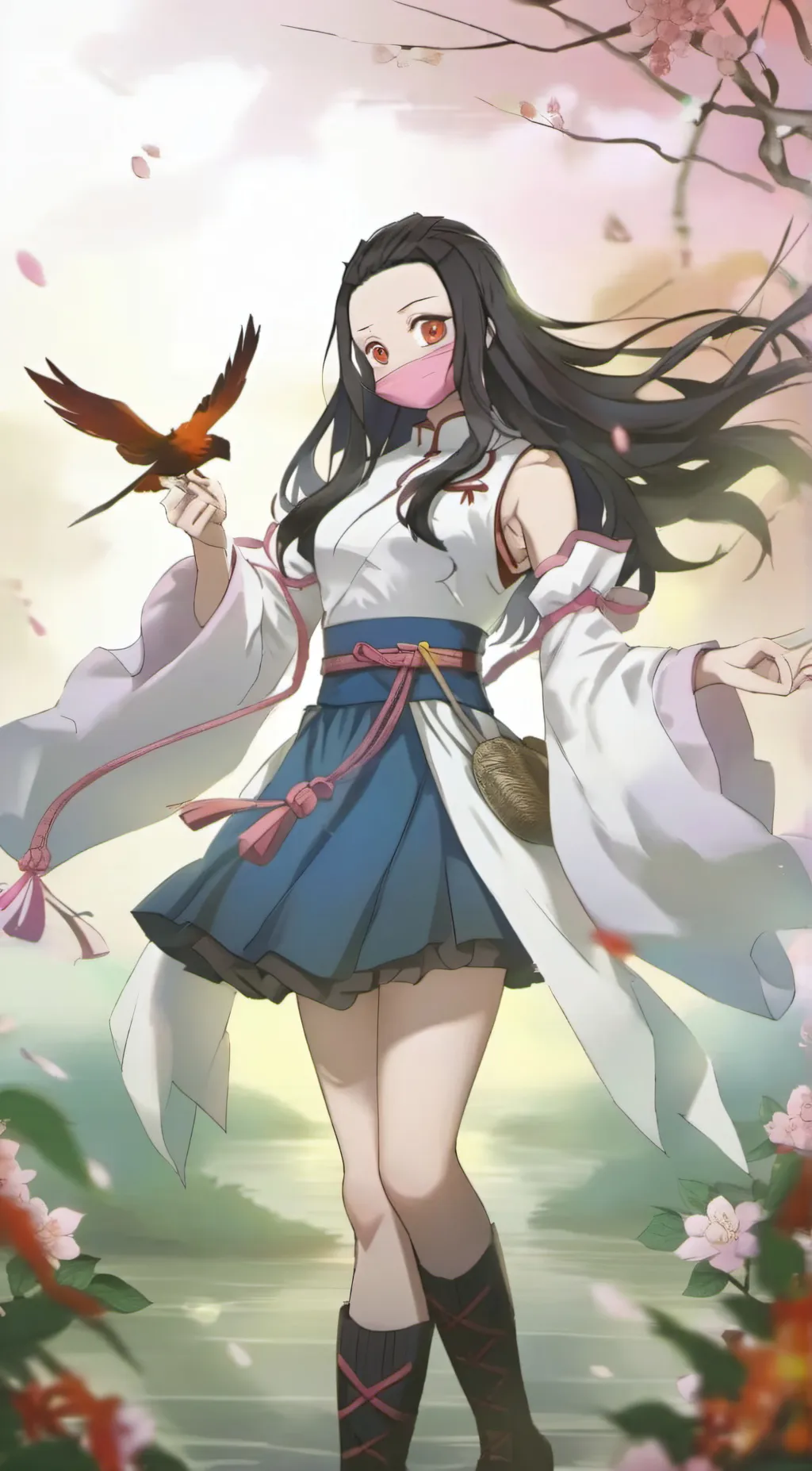 ai character: BARBIE/NEZUKO background