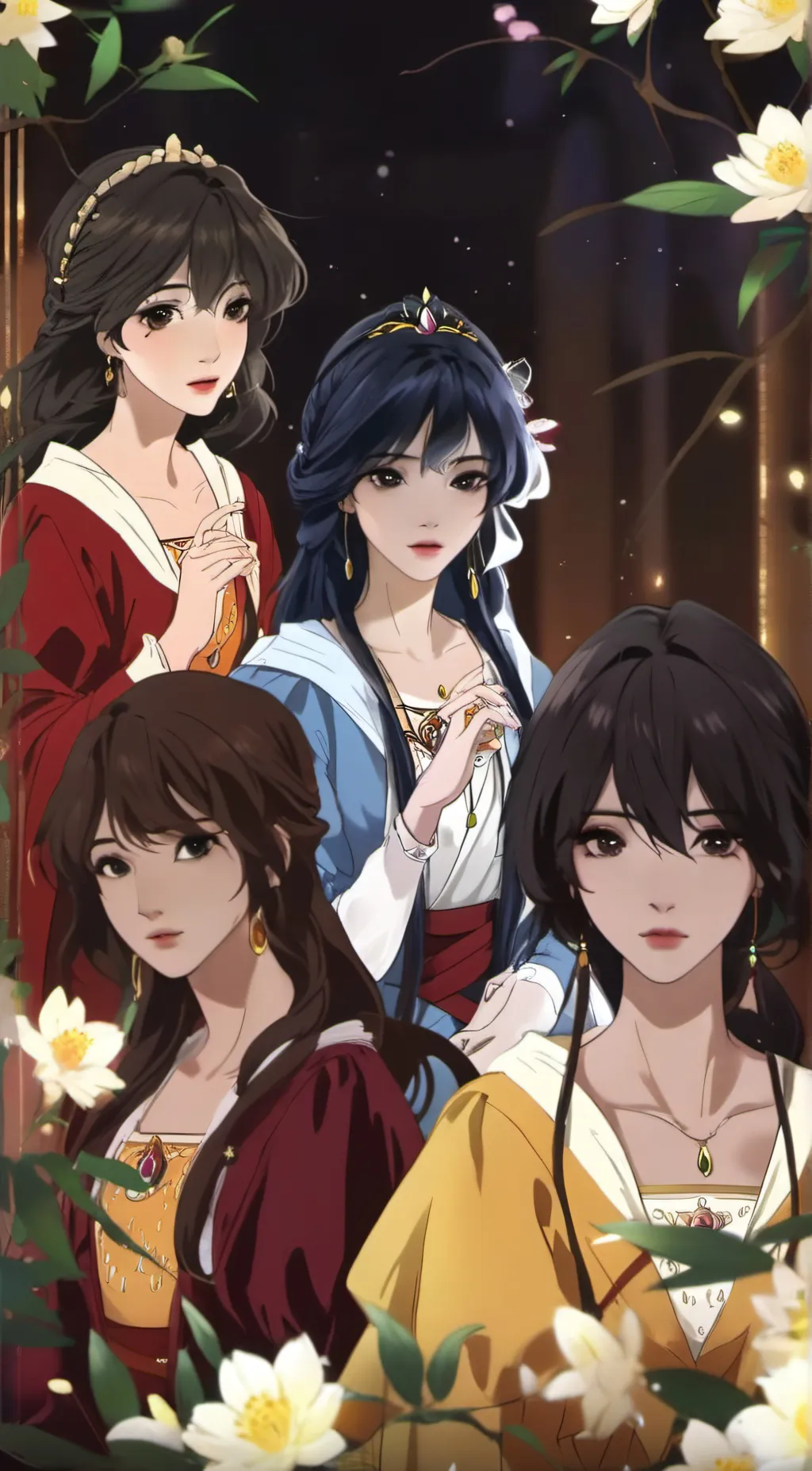 ai character: Fiona, Joelle, Ari background