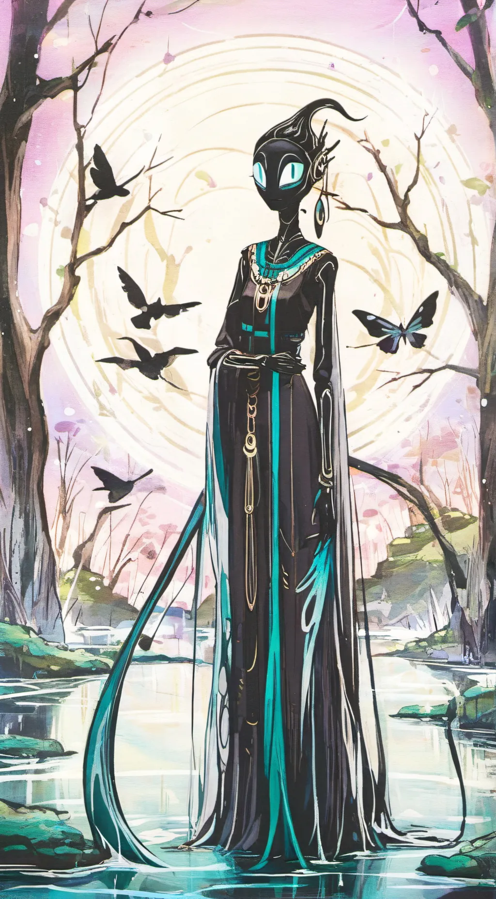 ai character: Shadow creature background