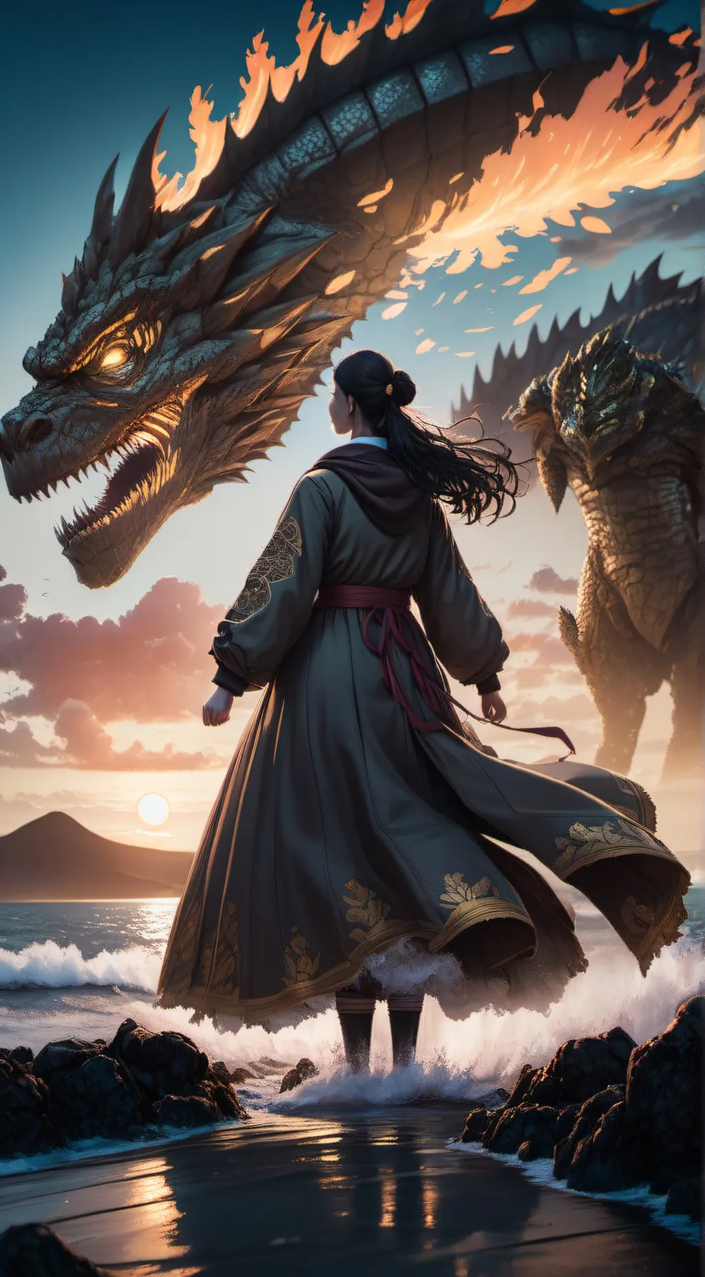 ai character: Godzilla 1 background