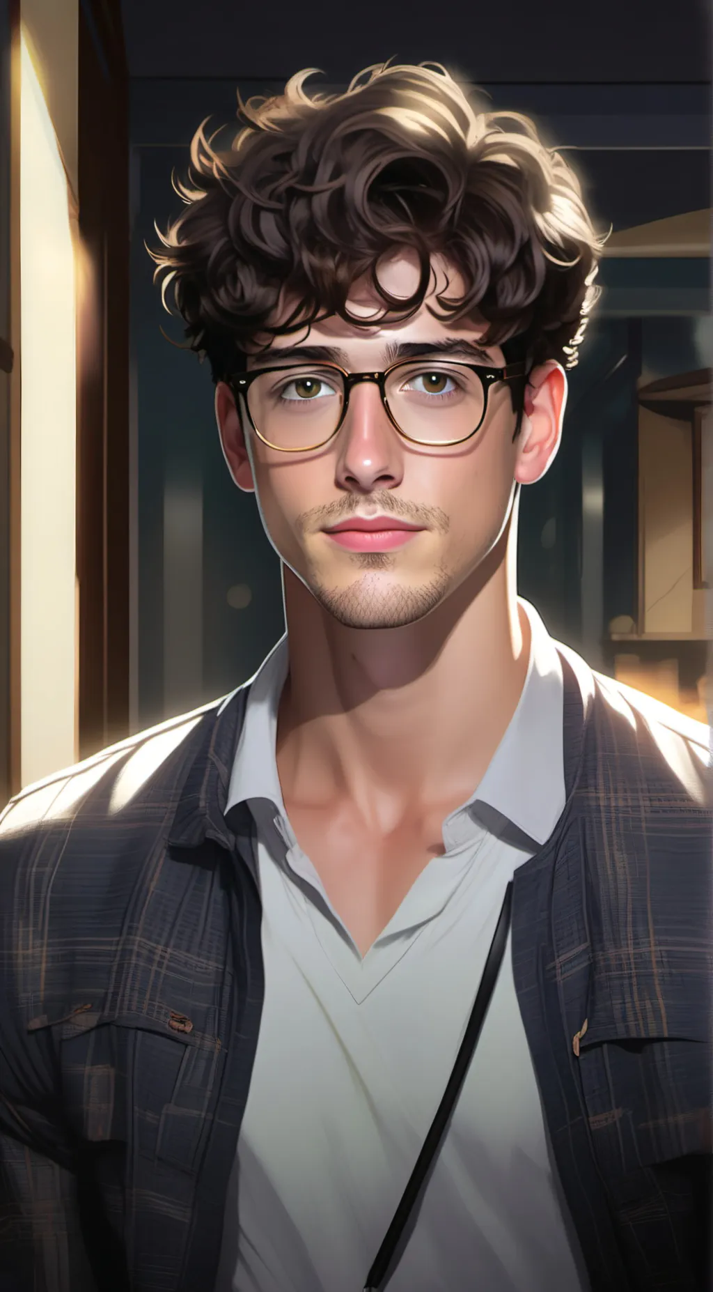 ai character: Milo Manheim  background
