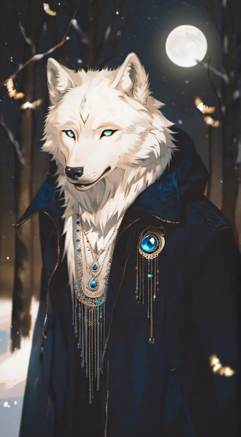 ai character: Lunar background