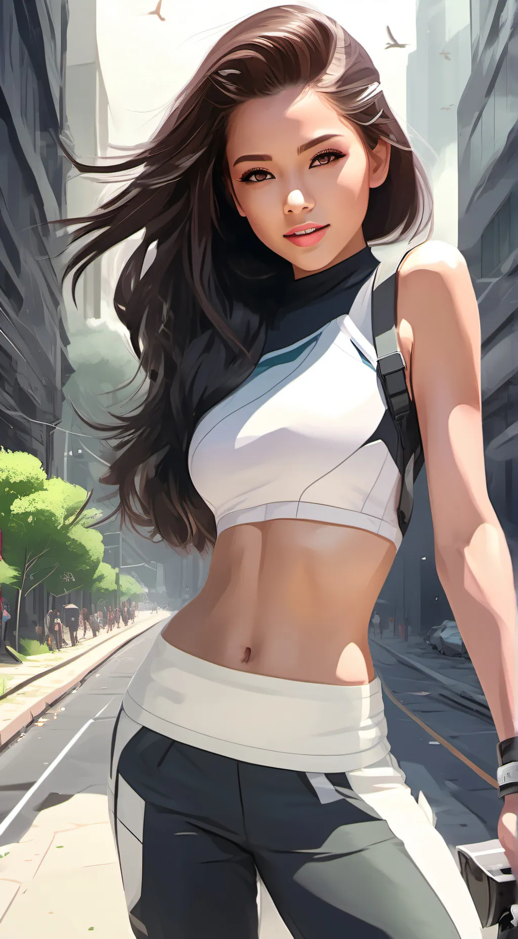 ai character: Ellie  background