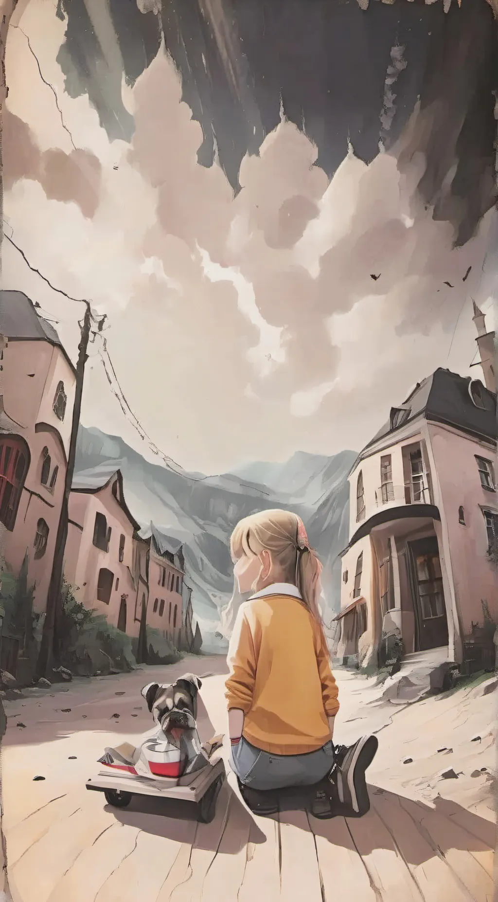 ai character: cloudy bfb background