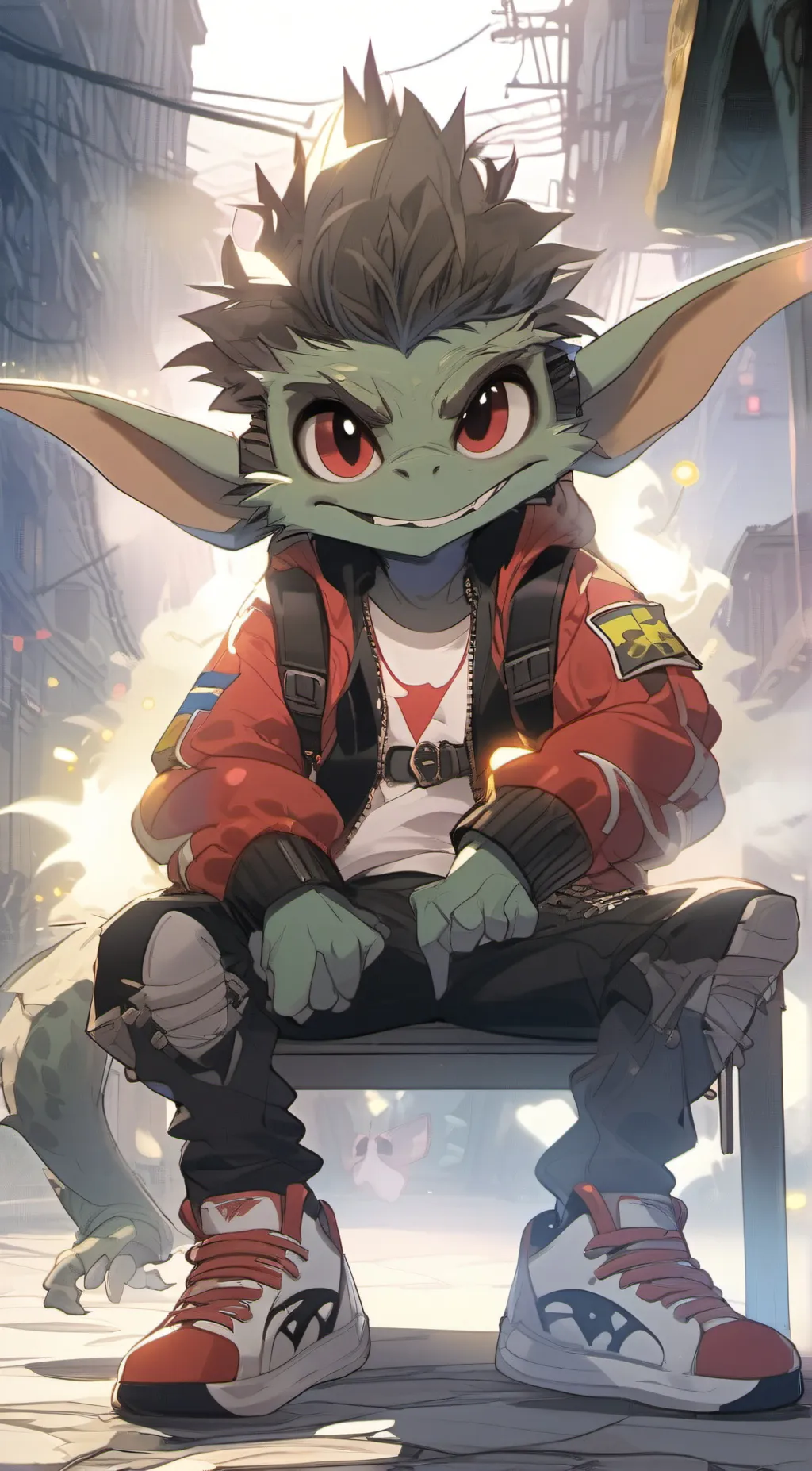 ai character: gremilns 3 fanmade background