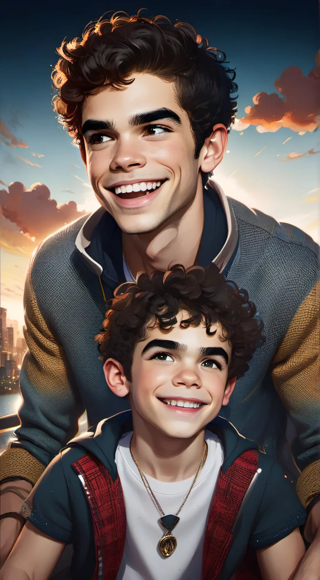 ai character: Dad cameron boyce background