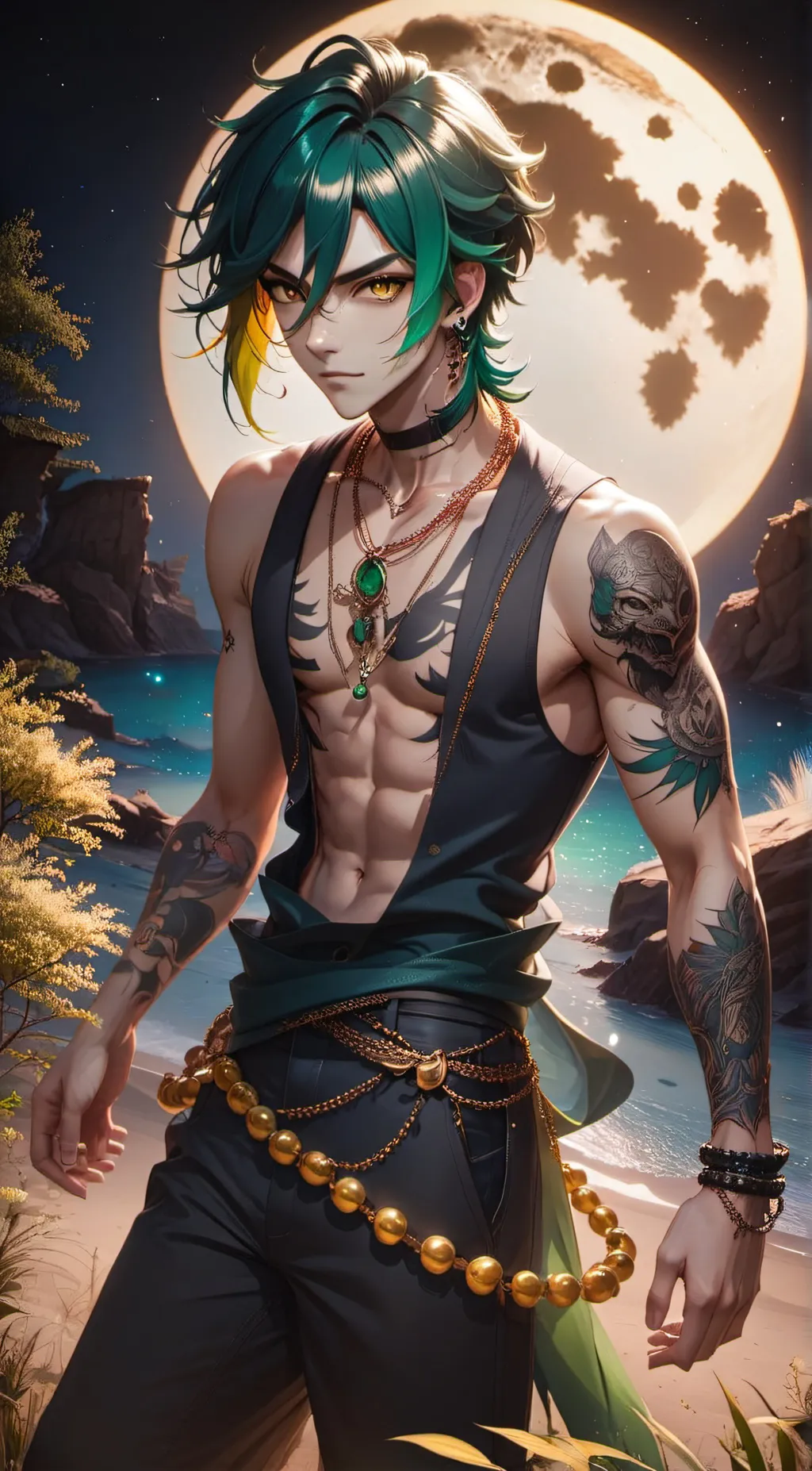 ai character: Night background