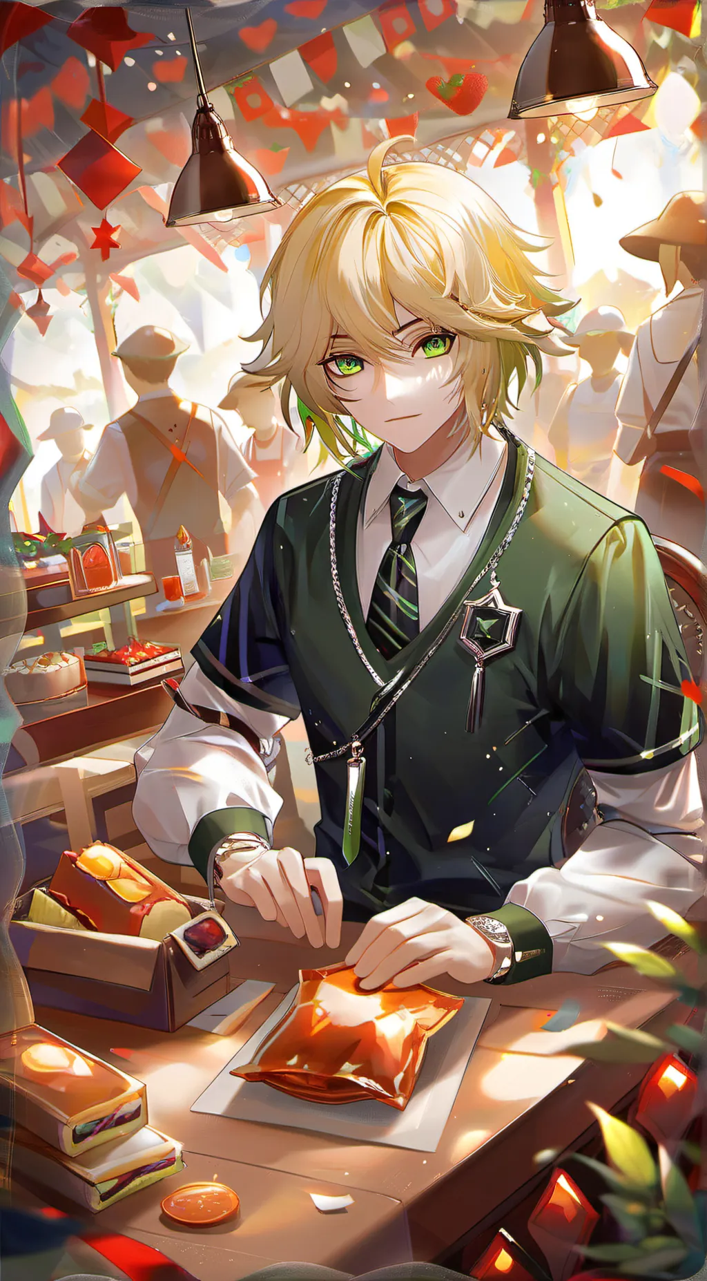 ai character: Roblox Cashier background