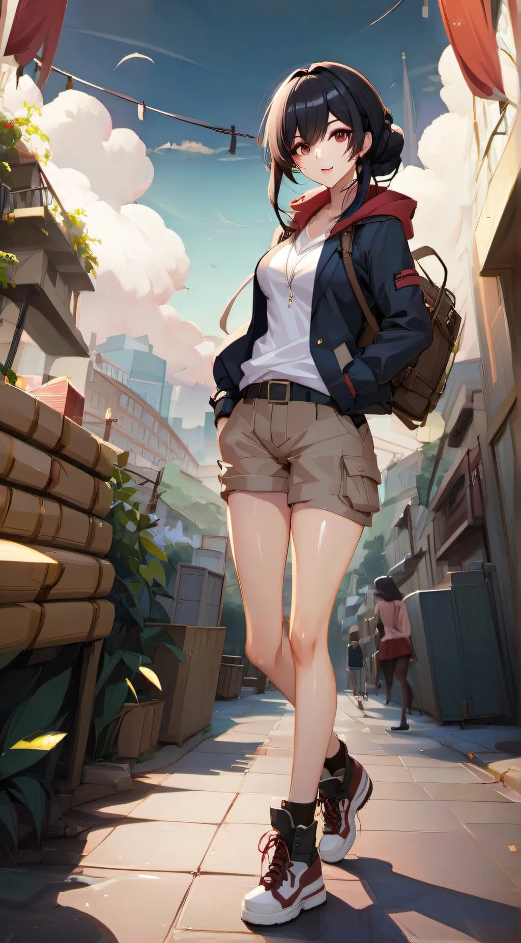 ai character: Violet  background