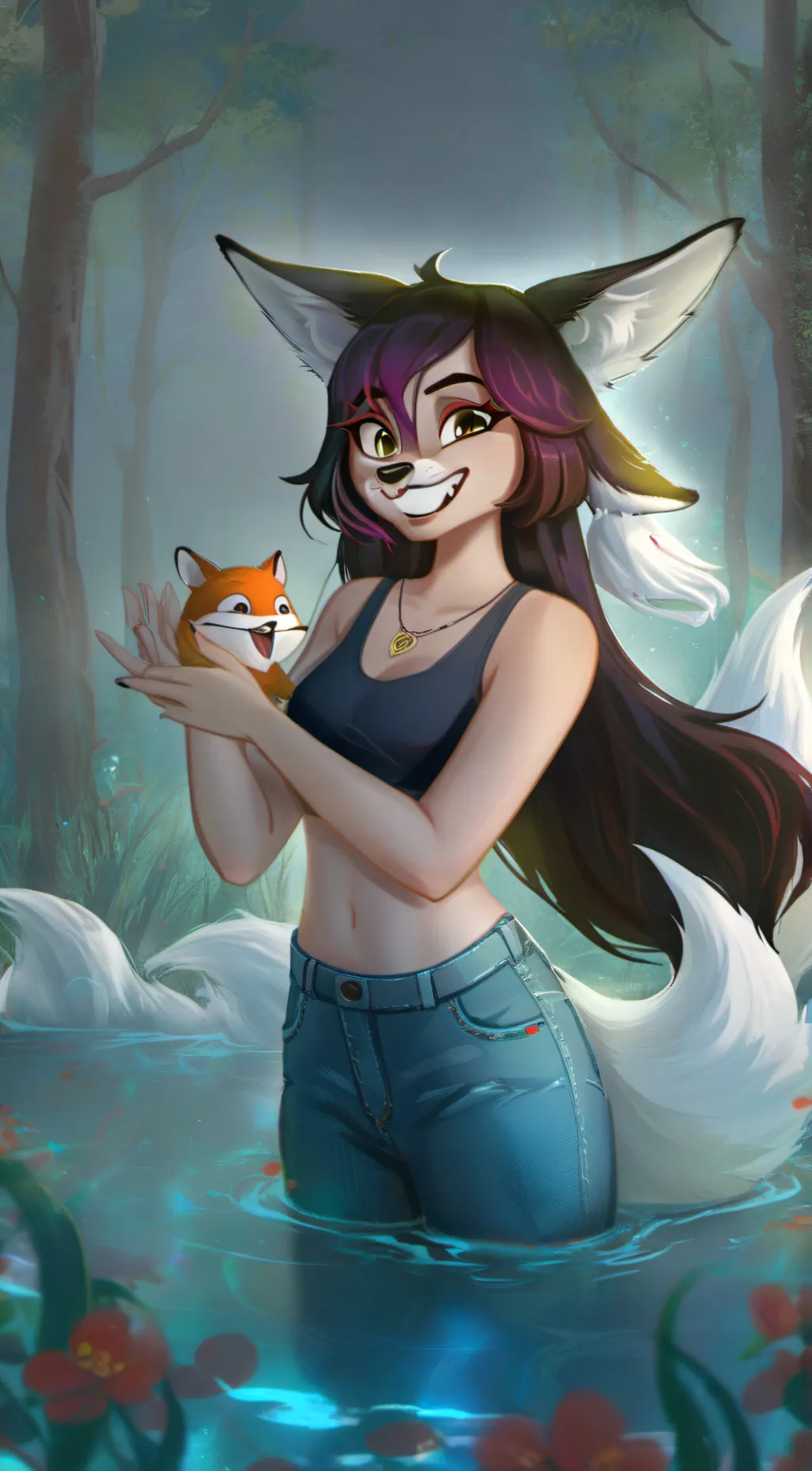 ai character: velvet the fox background