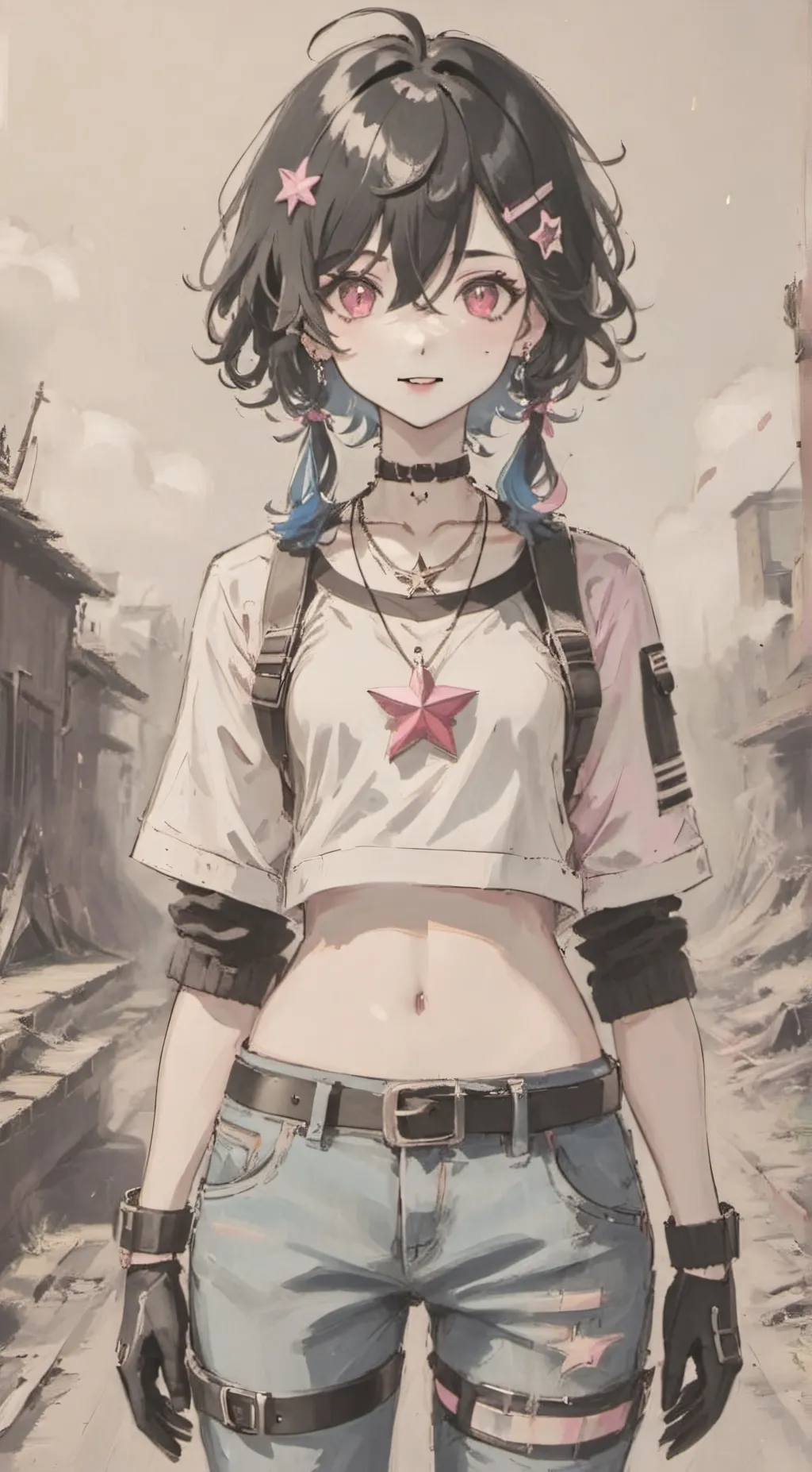 ai character: Skyline background