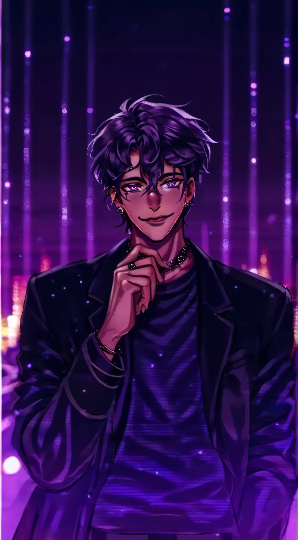 ai character: 𖤐Enderman† background